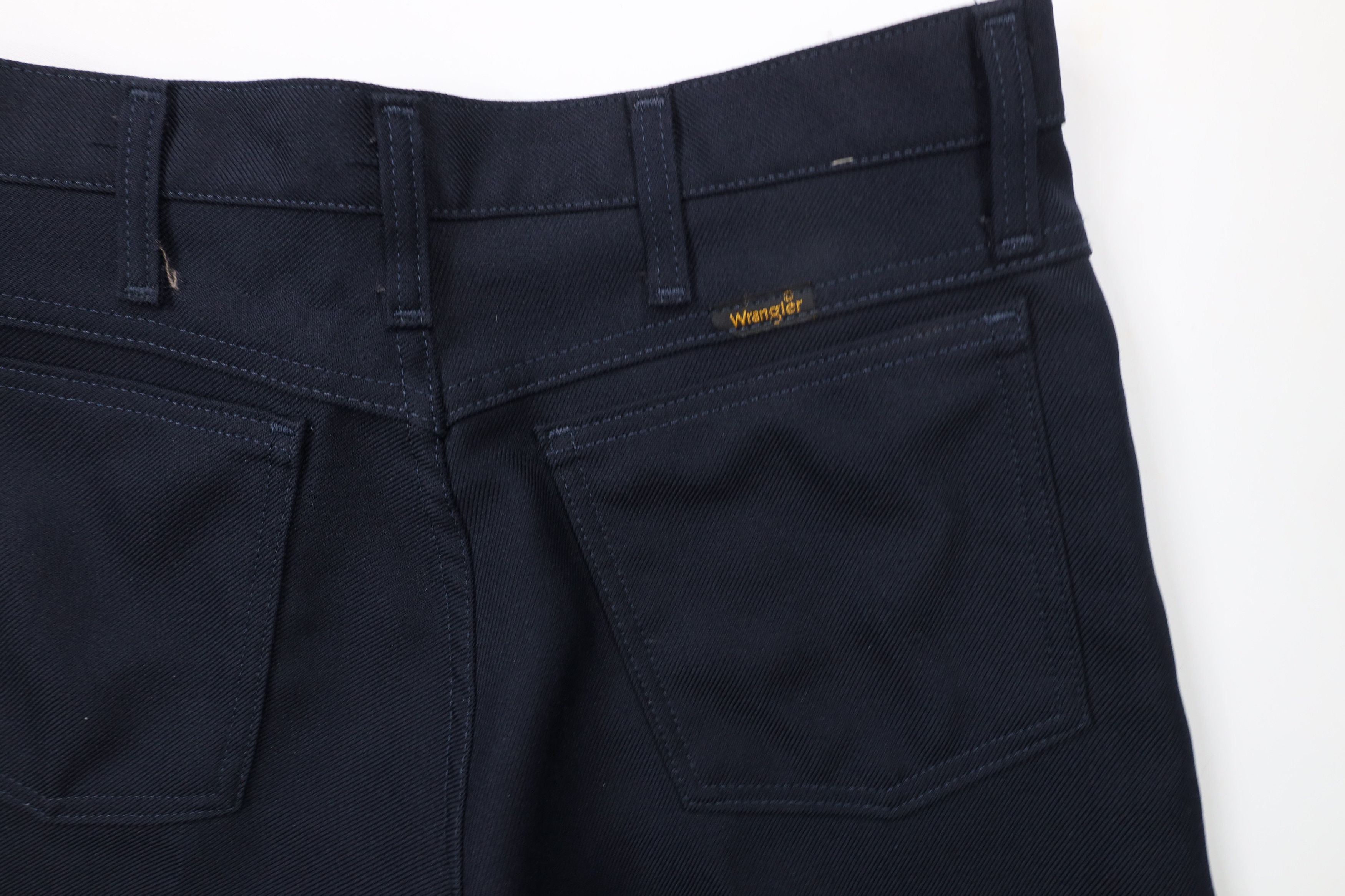 Vintage × Wrangler Vintage 90s Wrangler Flared Bootcut Chino Pants Navy Blue Size US 30 / EU 46 - 12 Thumbnail