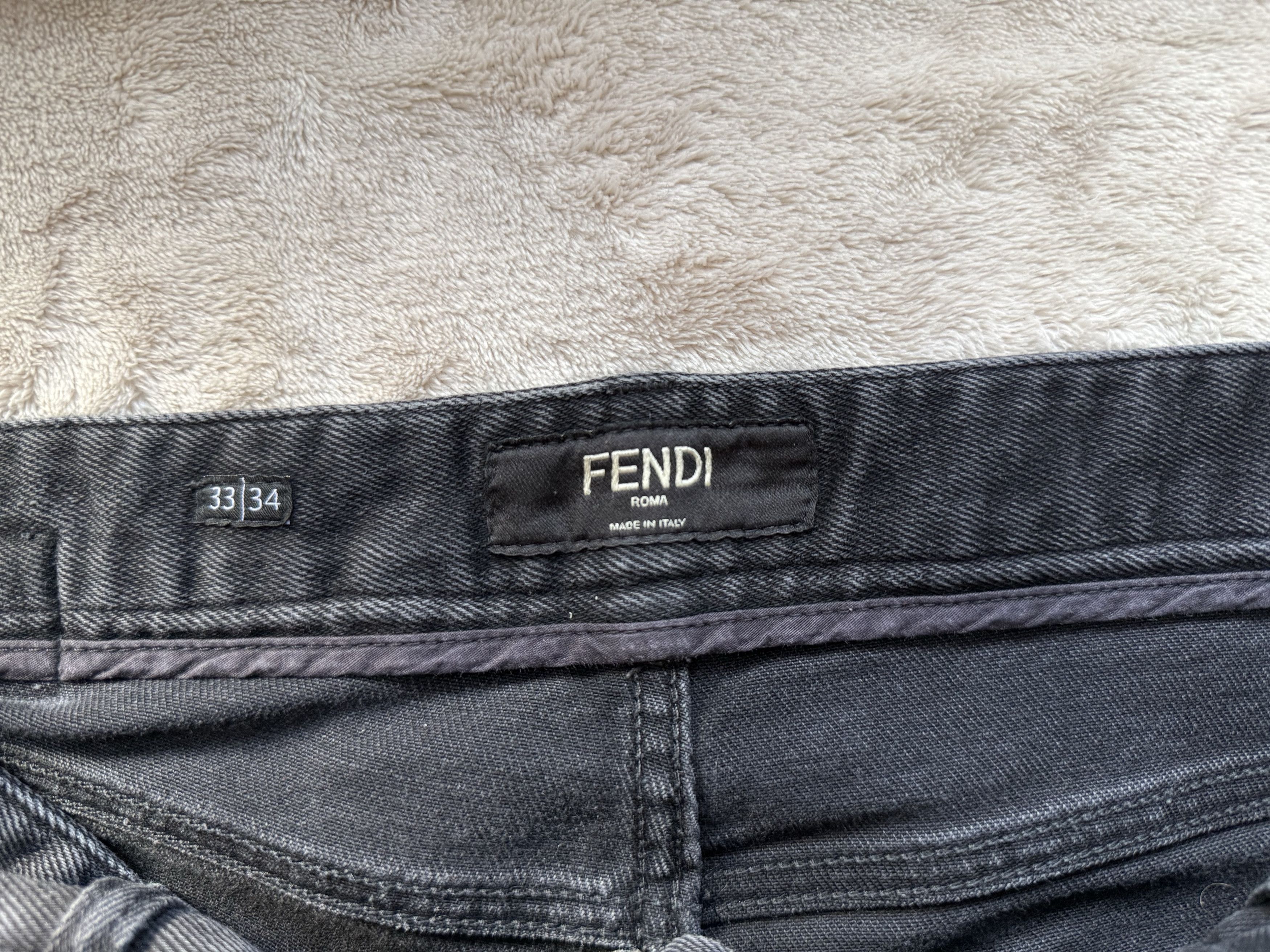 Fendi Fendi black men`s jeans Size US 34 / EU 50 - 9 Thumbnail