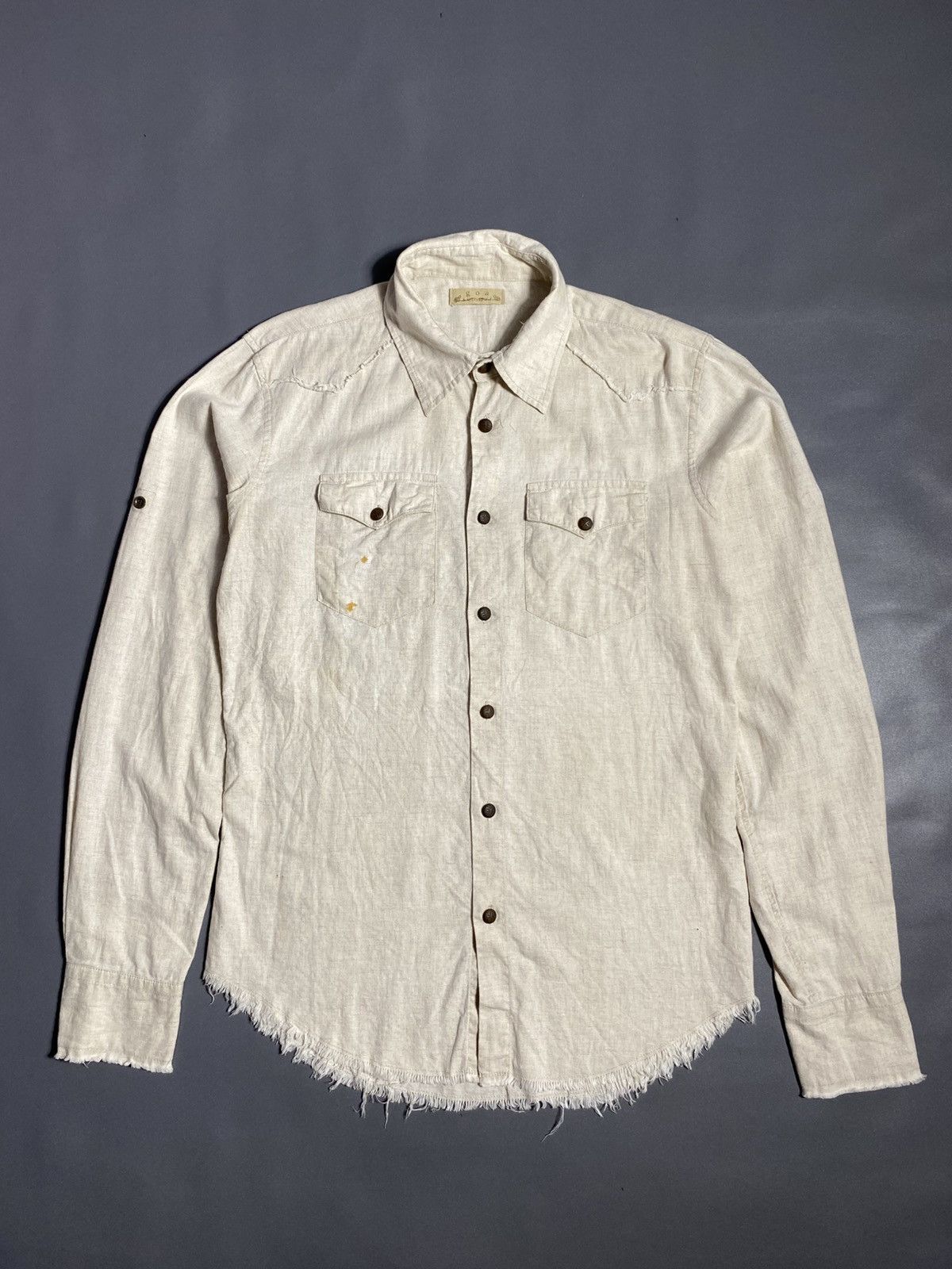 GOA GOA Distressed Button Up Western Shirt Size US M / EU 48-50 / 2 - 1 Thumbnail