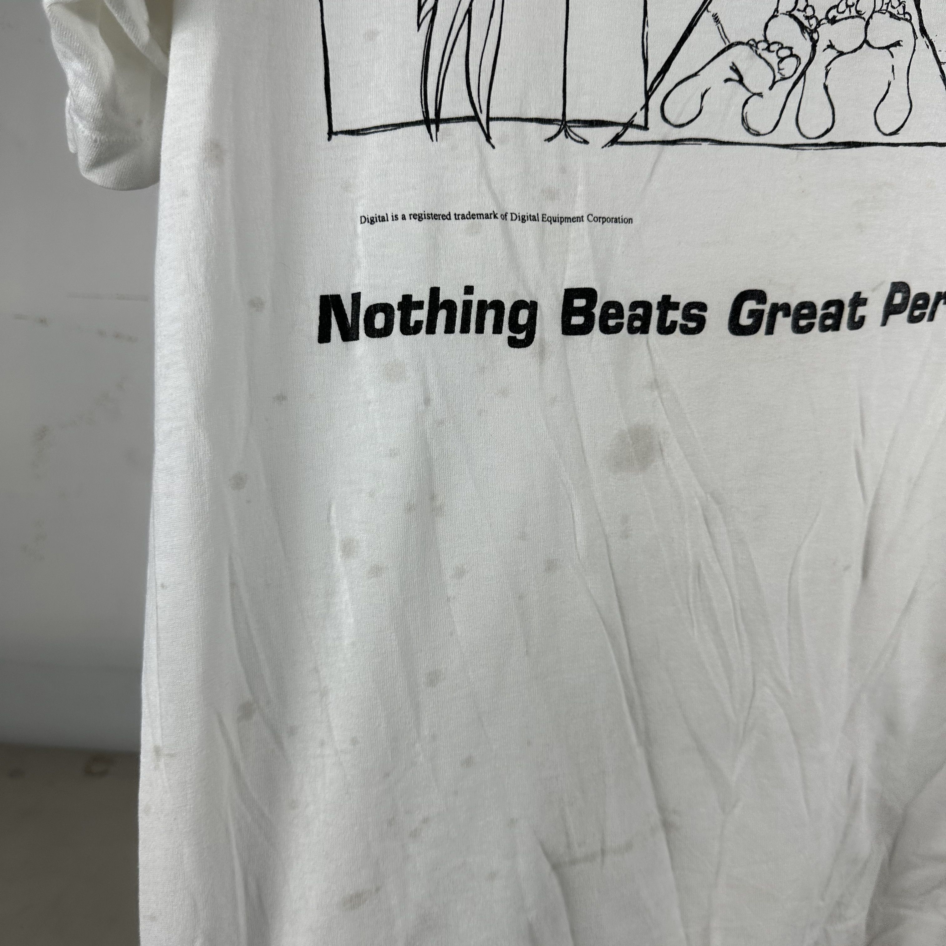 Vintage 90s Raxco Software Nothing Beats a Great Performance T-Shirt Size US L / EU 52-54 / 3 - 8 Thumbnail