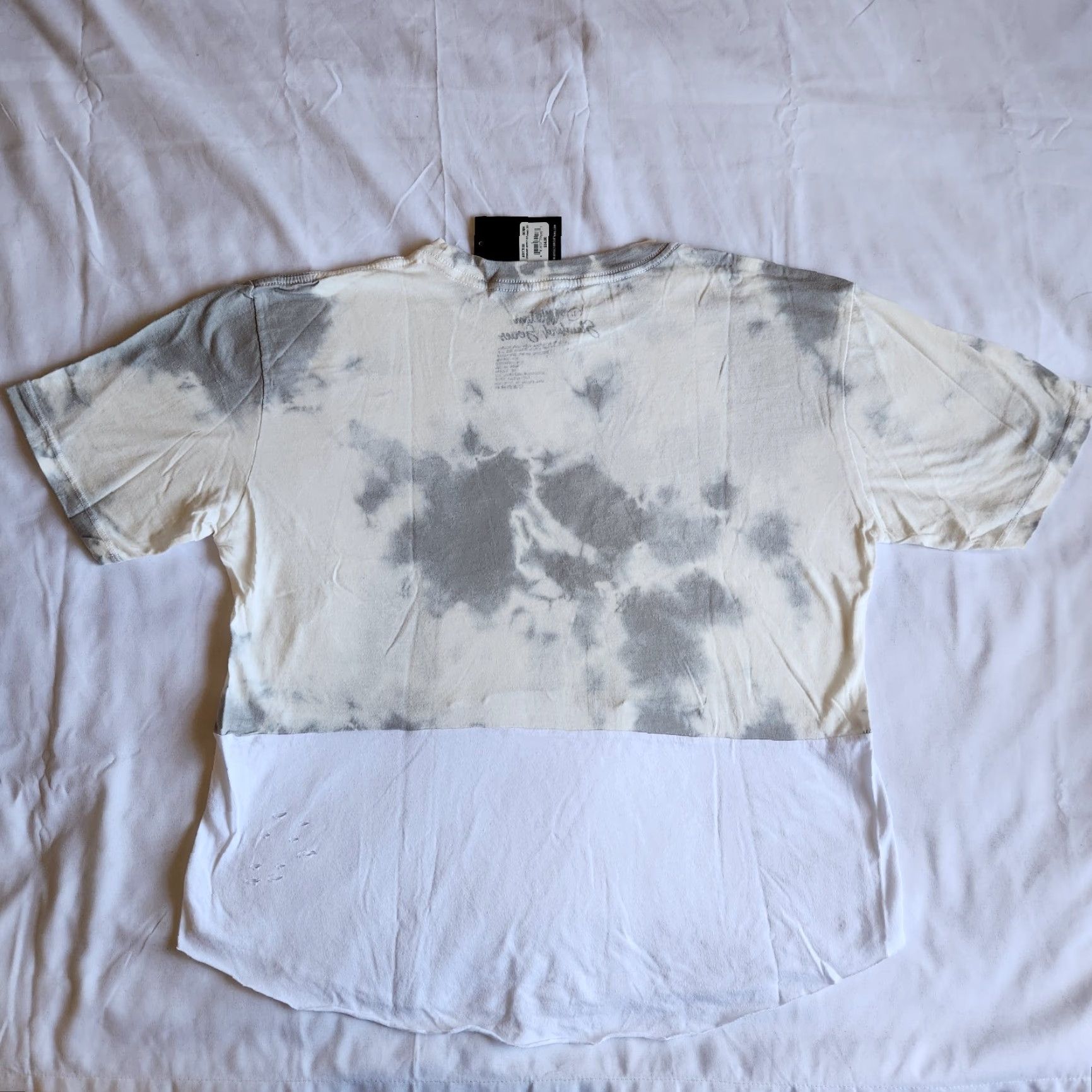 Affliction Affliction Standard Series Women's L White Grey Tie-Dye T-Shirt Biker USA Made Tee Size L / US 10 / IT 46 - 3 Thumbnail