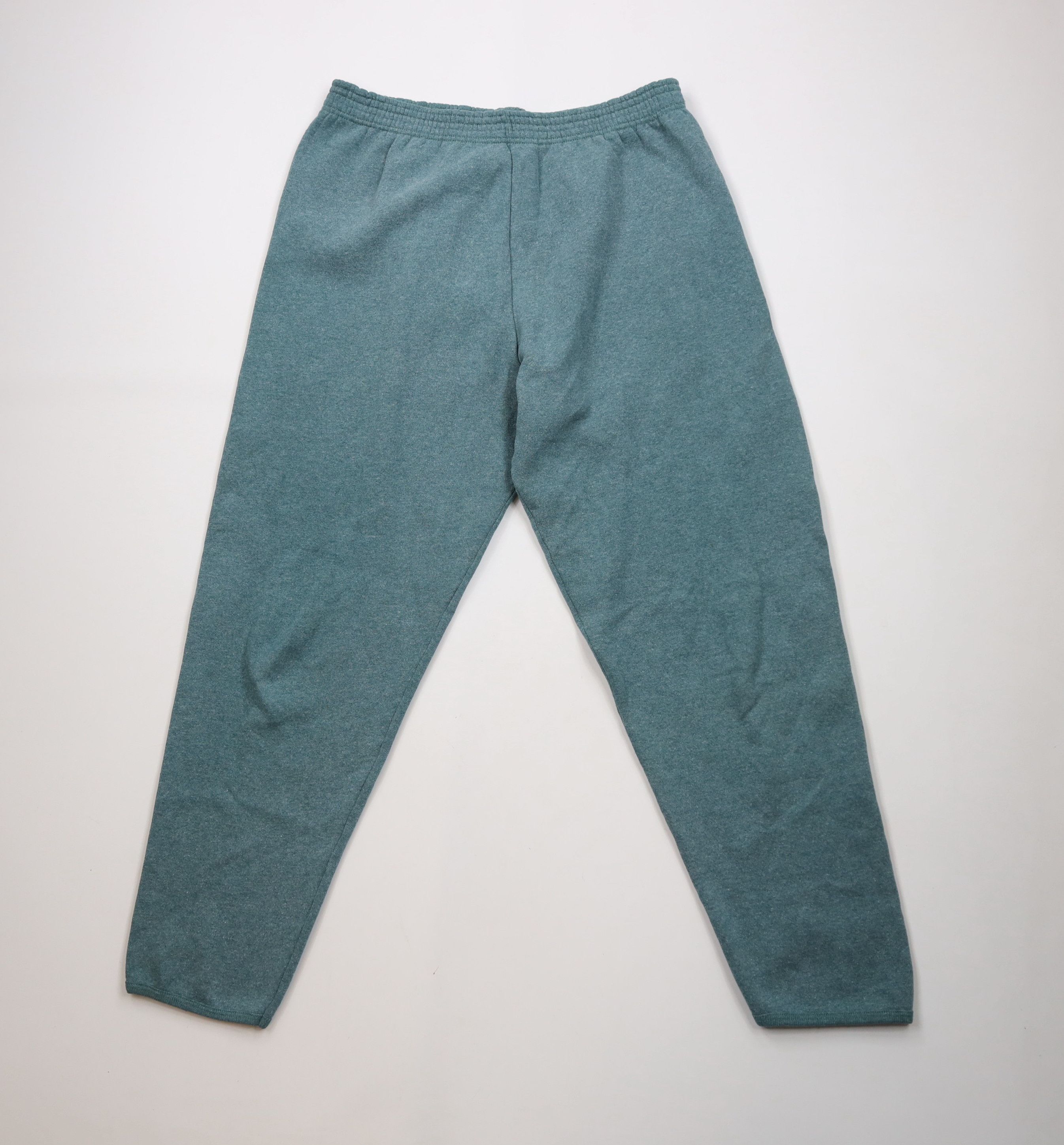 Vintage Vintage 90s Streetwear Tapered Leg Sweatpants Green USA Size 30" / US 8 / IT 44 - 1 Thumbnail