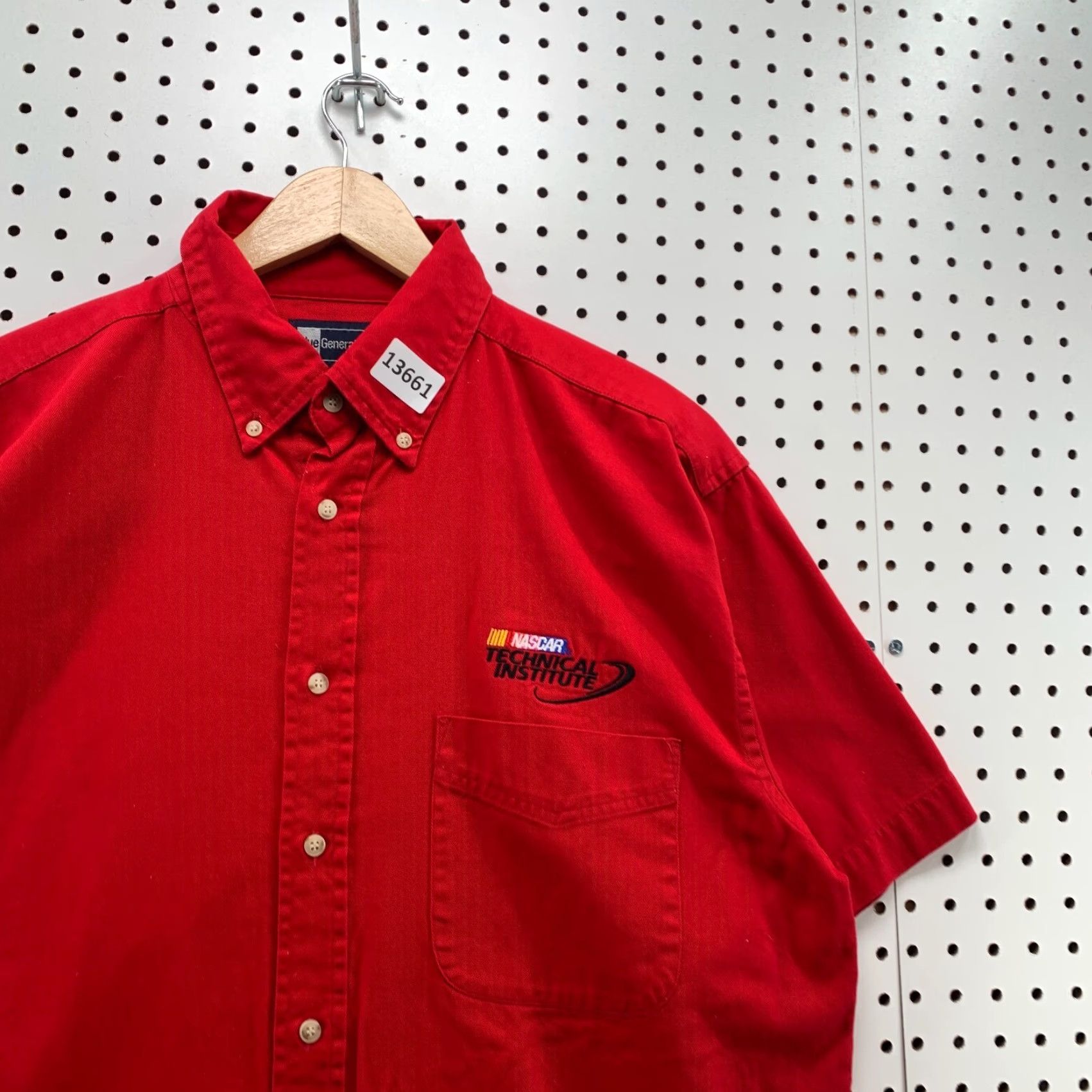 Vintage Vintage NASCAR Technical Institute Red Polo Shirt Men Large Cotton Logo Classic 90s Size US L / EU 52-54 / 3 - 2 Thumbnail
