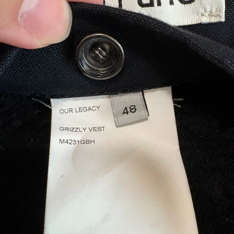 Our Legacy Our Legacy Sheep's wool collar and waxen vest Size US M / EU 48-50 / 2 - 4 Thumbnail