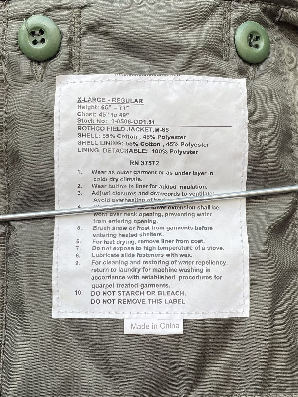 Rothco NWOT Rothco M-65 Tactical Camouflage Military Field Jacket Size US XL / EU 56 / 4 - 3 Thumbnail