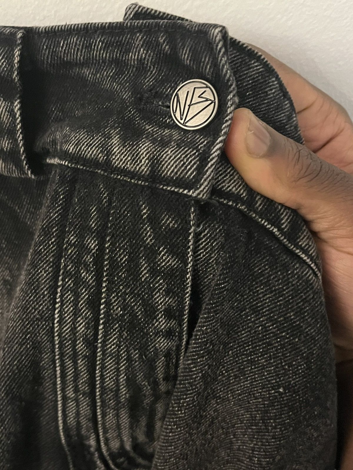 No Faith Studios Black Heavy Wave Denim No Faith Studios Size US 40 / EU 56 - 9 Thumbnail