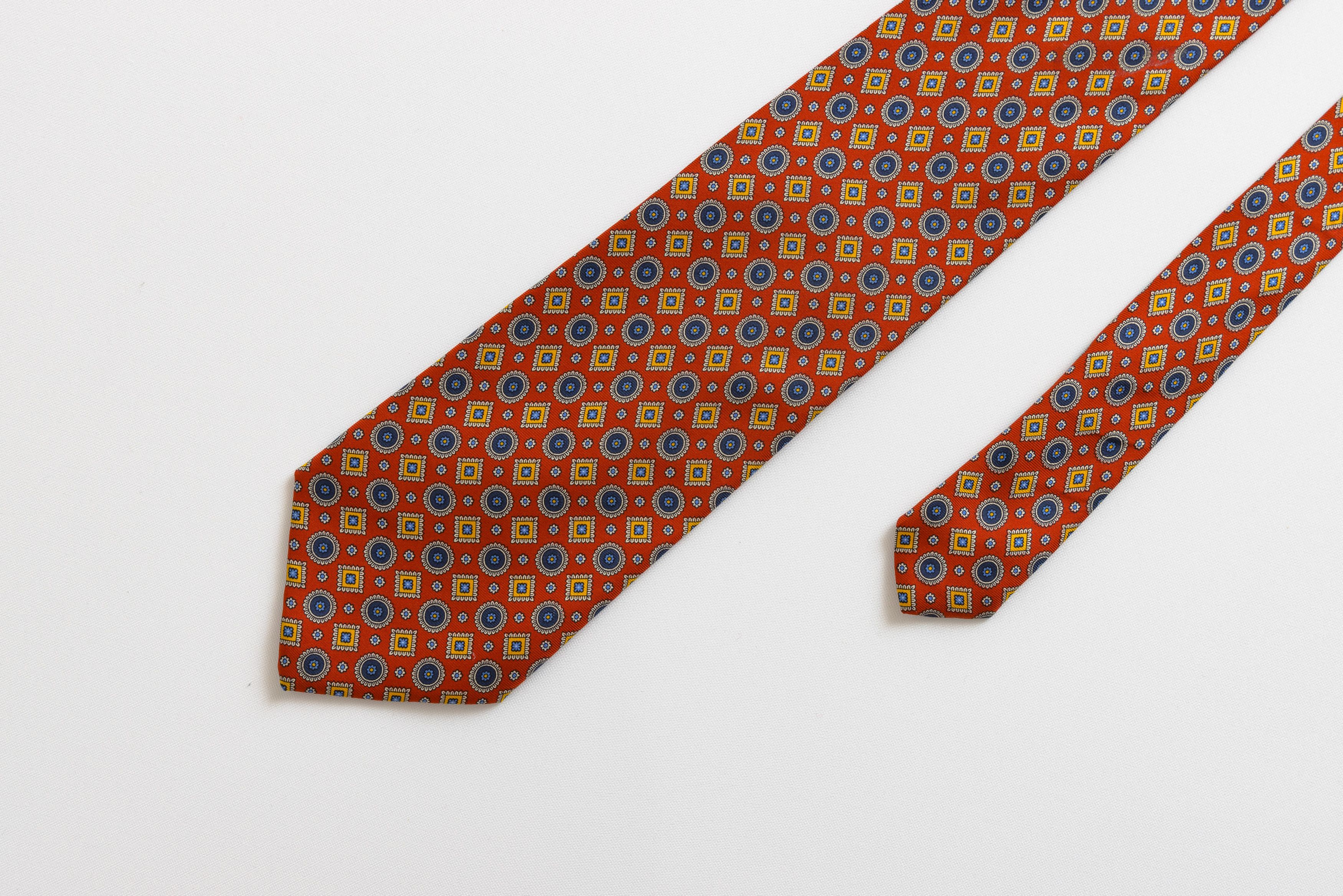 Vintage Carletti Handmade in Italy Tie abstract pattern necktie 08 Size ONE SIZE - 1 Thumbnail