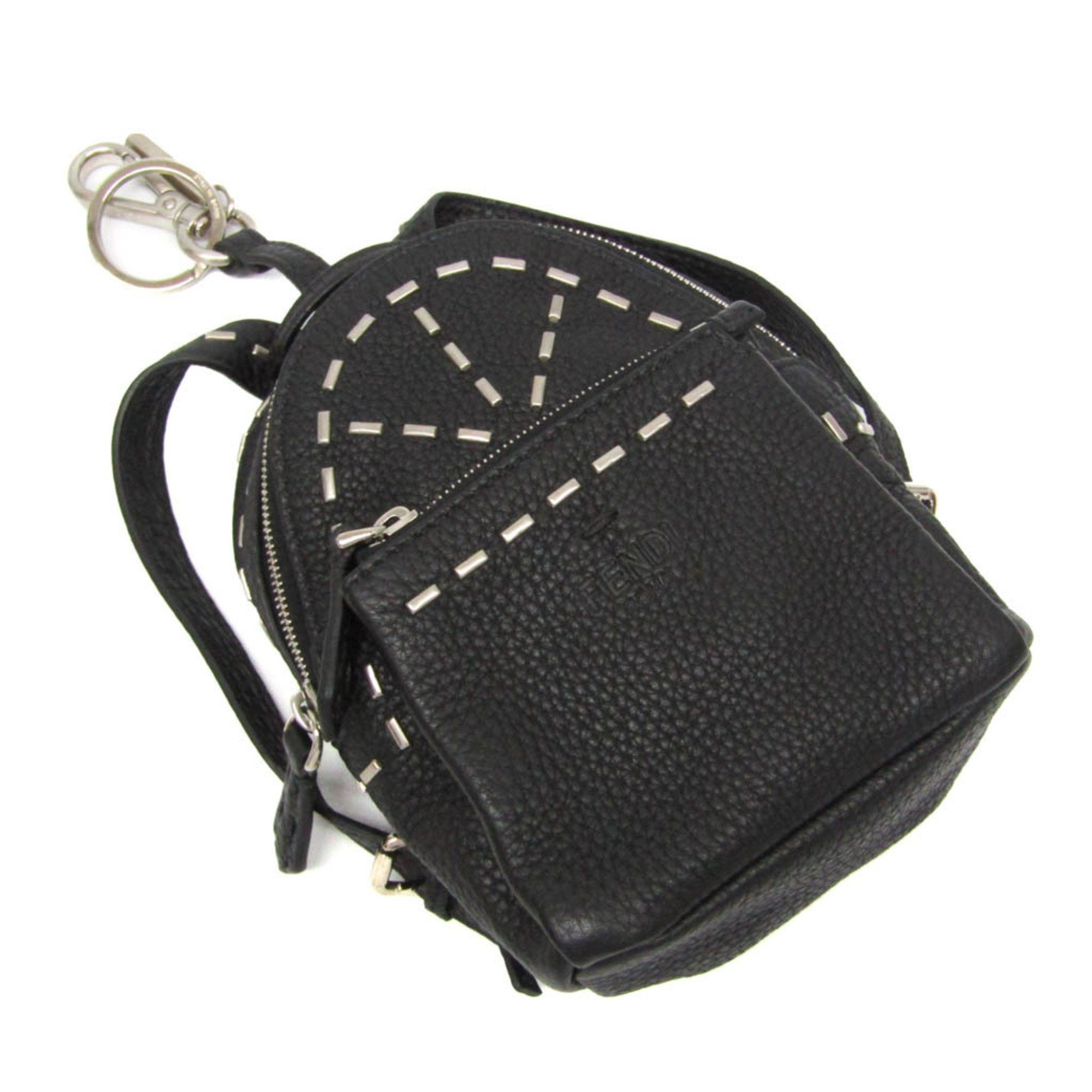Fendi Fendi Selleria Key Ring 7AR471 Men,Women Leather Pouch Black Size ONE SIZE - 1 Thumbnail