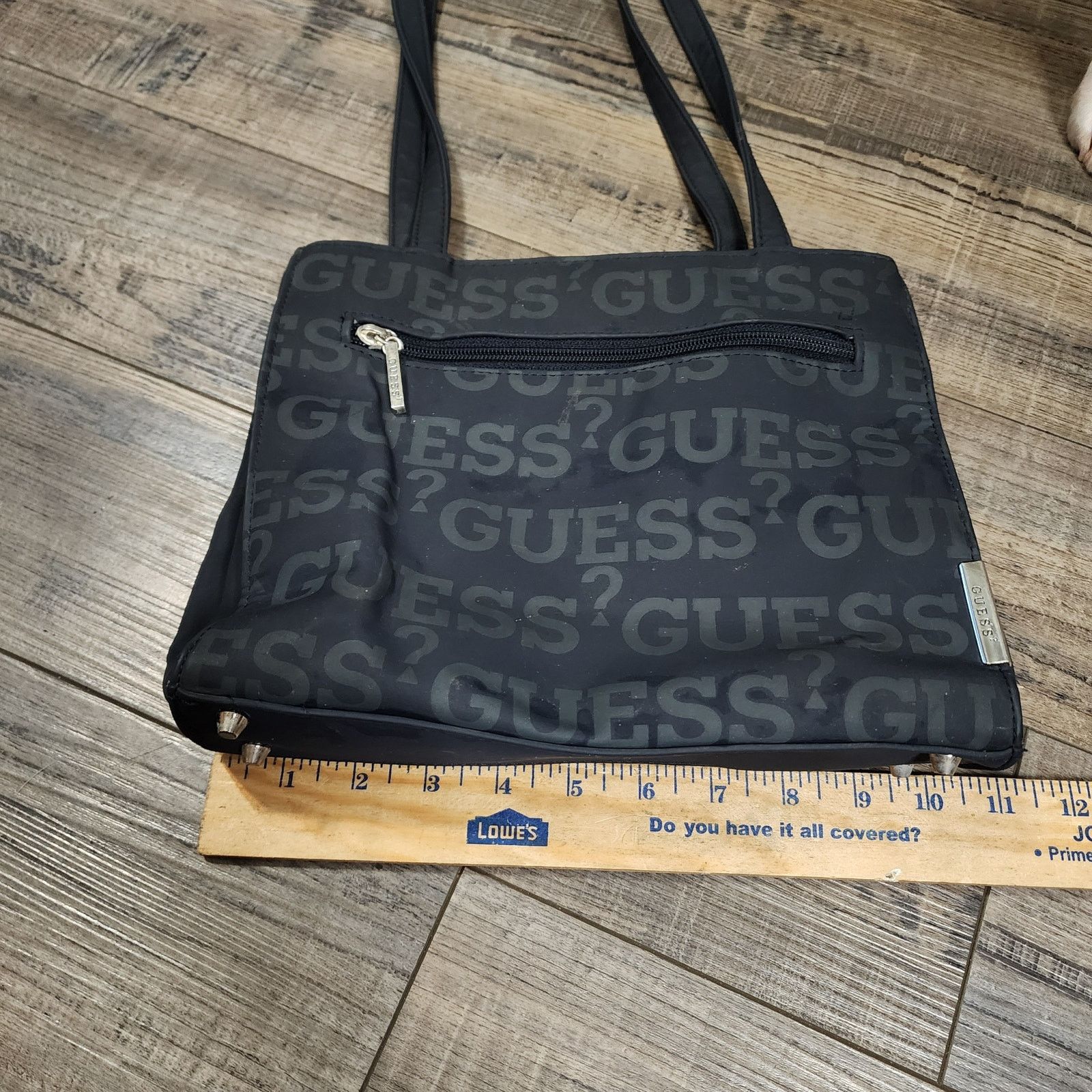 Guess Guess purse black on black vinyl top handle handbag 4a Size ONE SIZE - 6 Thumbnail