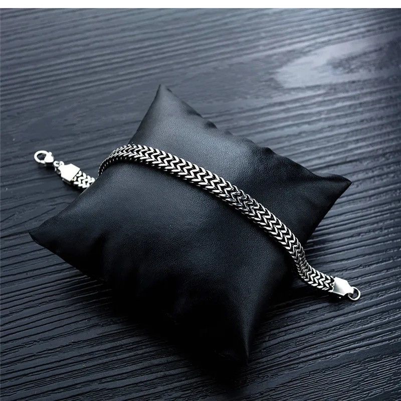 Jewelry Stainless Steel Link Wheat Double Chain Jewelry Bracelet Size ONE SIZE - 4 Thumbnail