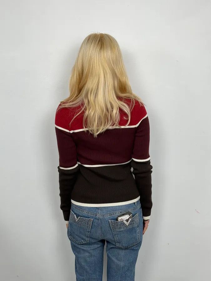 Dolce & Gabbana 2000s Dolce & Gabbana 3 Red Zip-Up Sweater Size XXS / US 00 / IT 34 - 3 Thumbnail