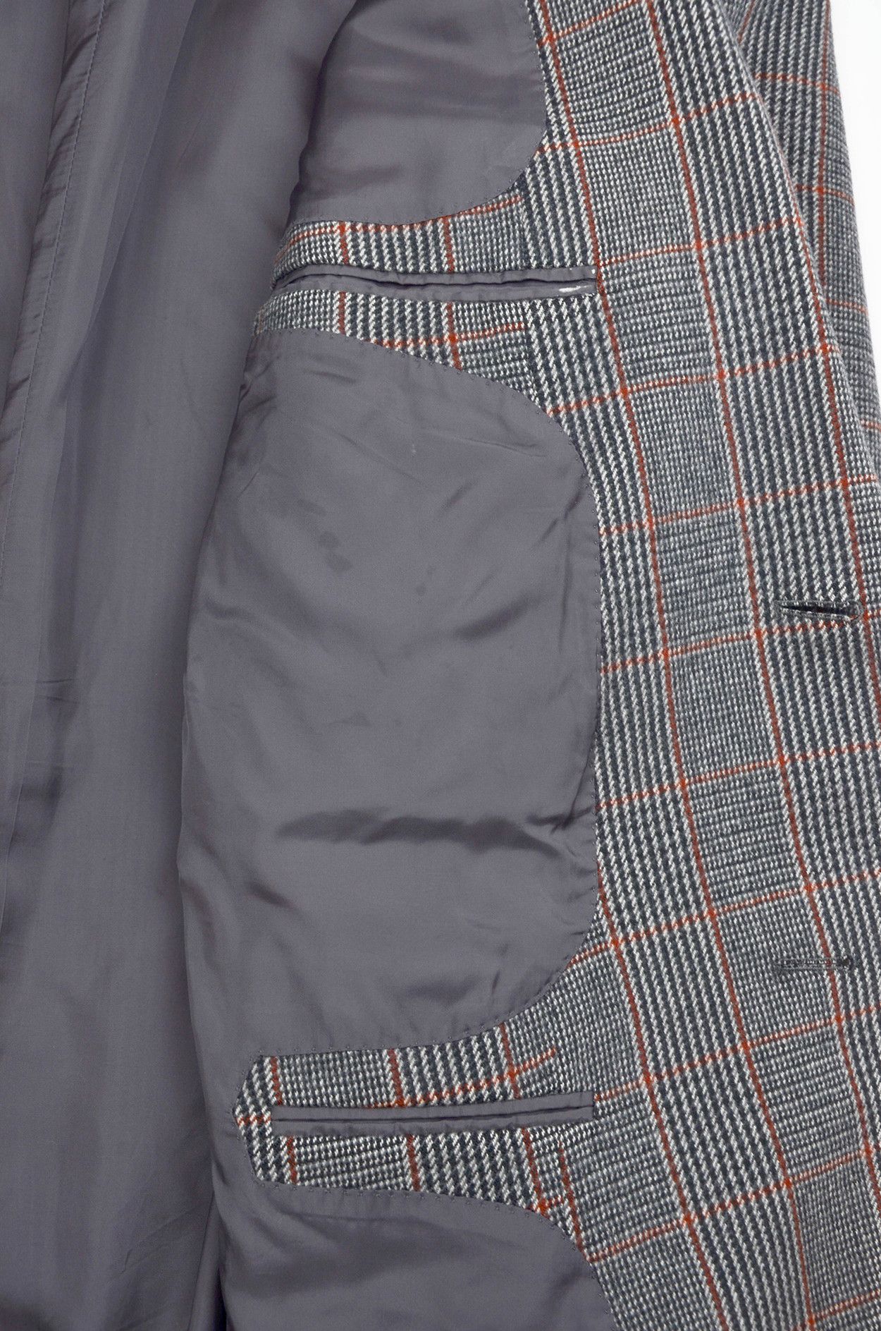 Ermenegildo Zegna Ermenegildo Zegna Wool Angora Check Blazer Grey - Size 54R Size 44R - 13 Thumbnail