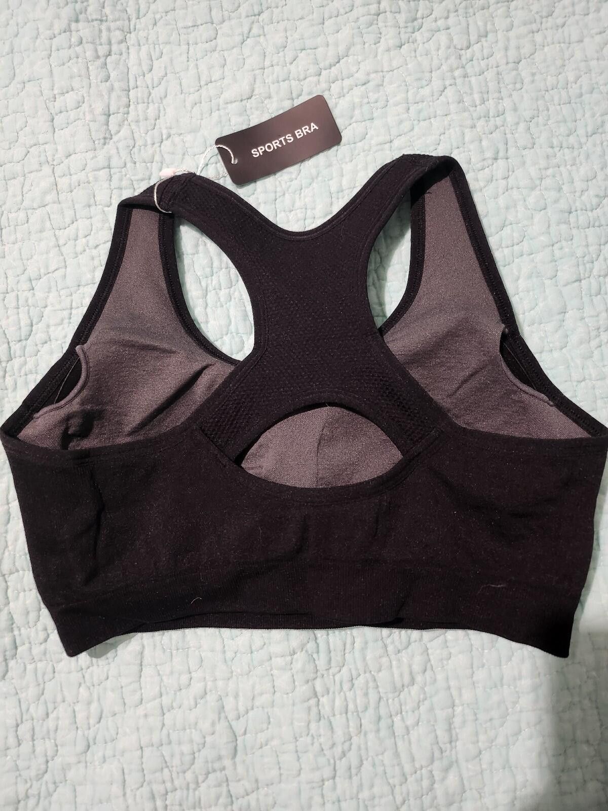 Other Black sports Bra medium Size ONE SIZE - 3 Thumbnail
