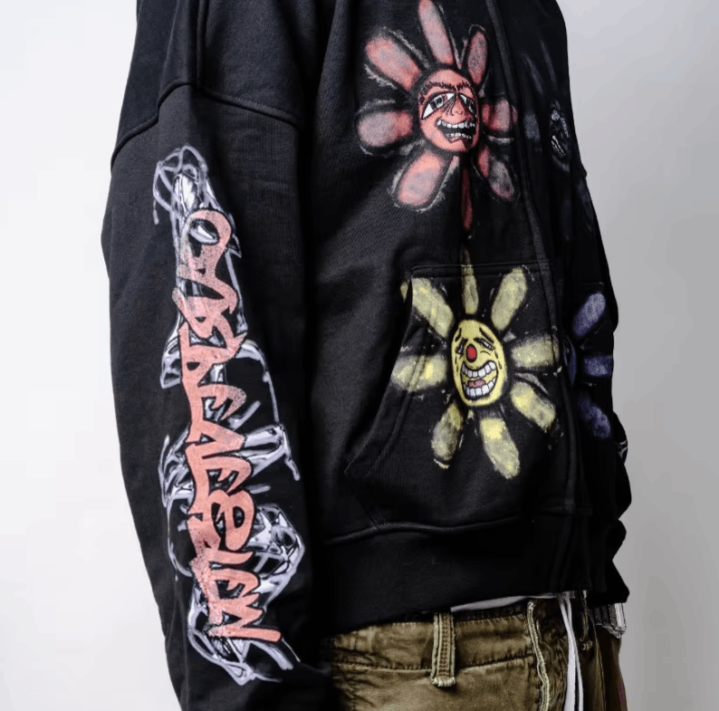 Japanese Brand print oversized zipper hoodie Size US M / EU 48-50 / 2 - 5 Thumbnail