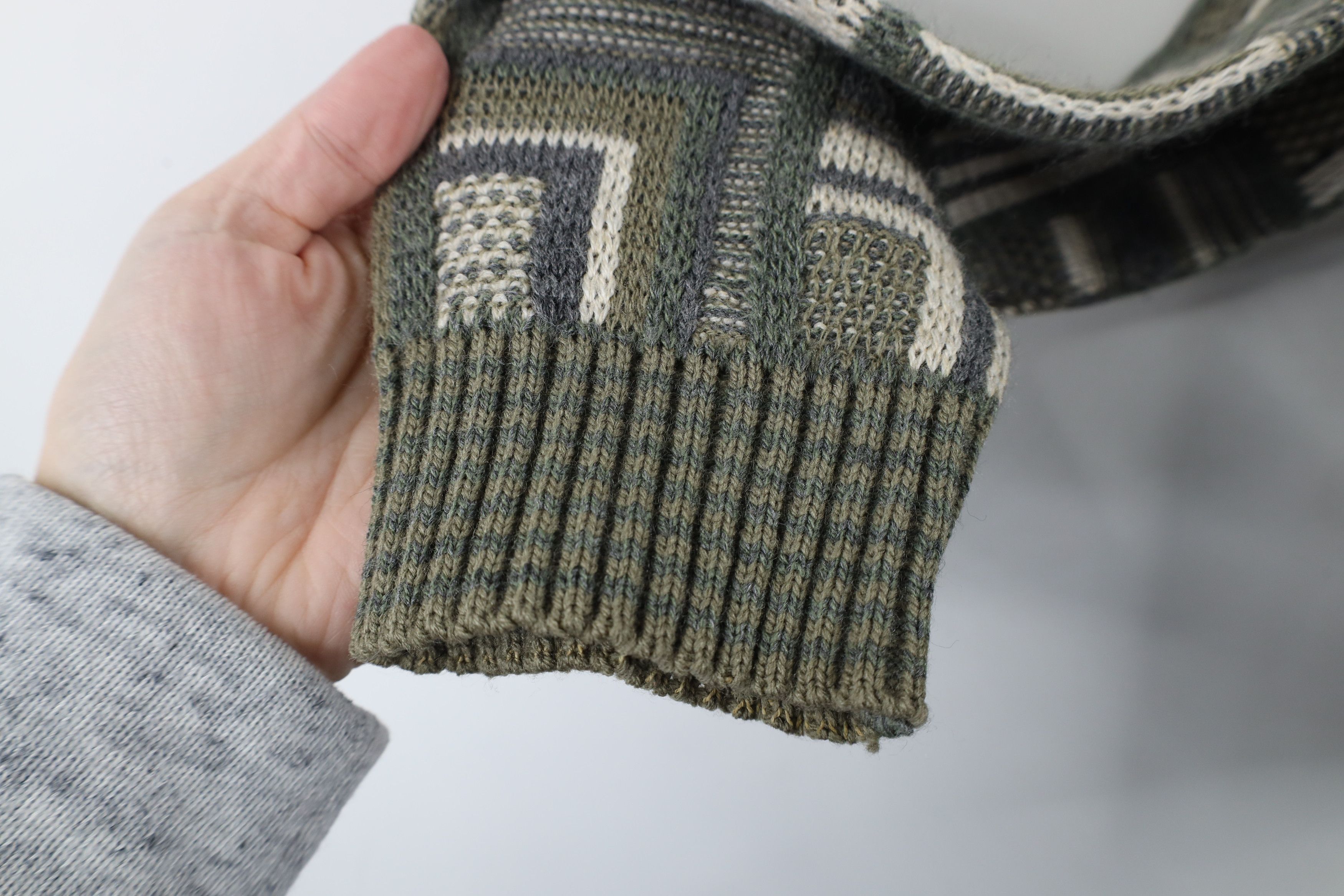 Vintage Vintage 90s Streetwear Trippy Knit Crewneck Sweater Acrylic Size US L / EU 52-54 / 3 - 6 Thumbnail