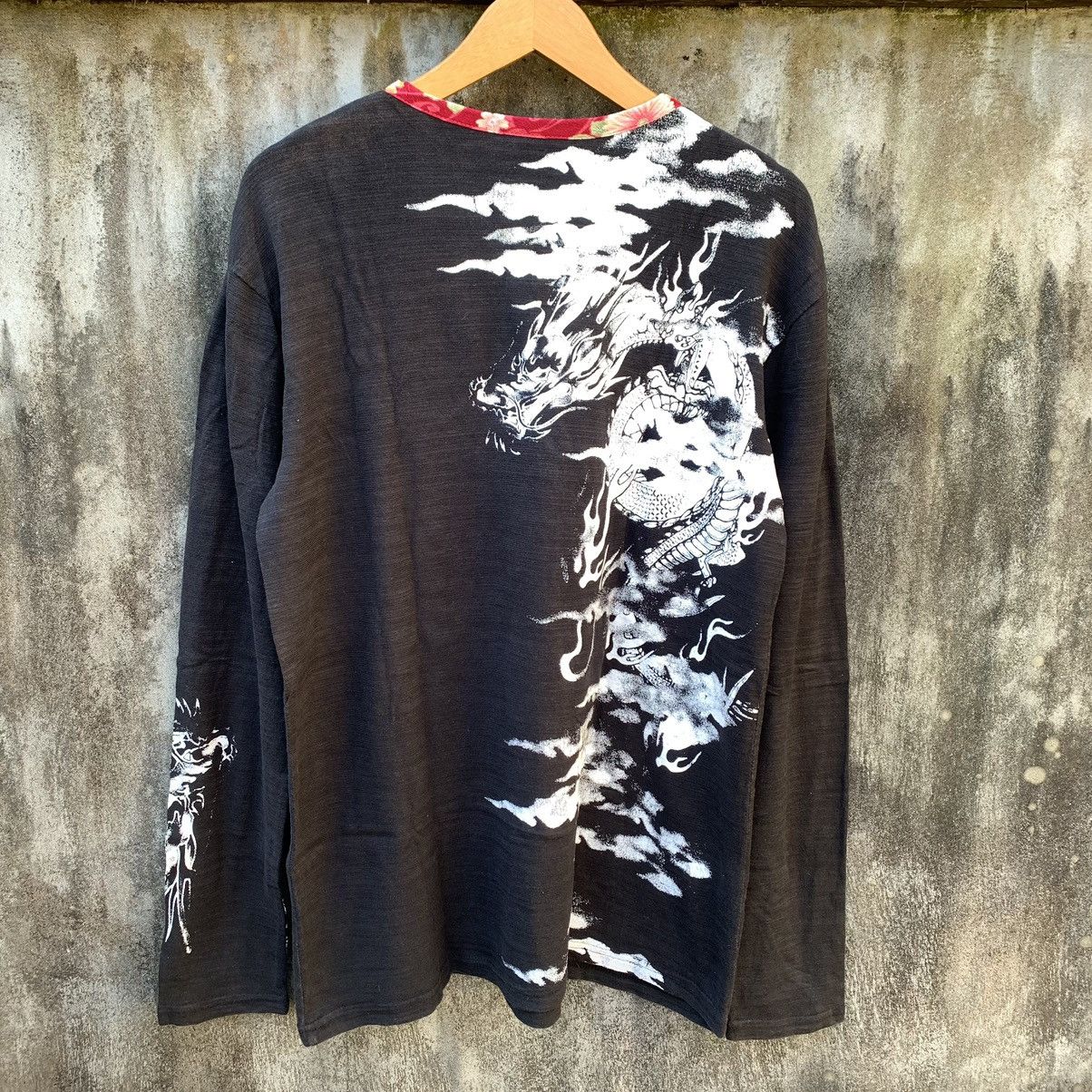 Japanese Brand 🐉JAPANESE TRADITIONAL DRAGON LONG SLEEVE SUKAJAN STYLE🐉 Size US L / EU 52-54 / 3 - 2 Thumbnail
