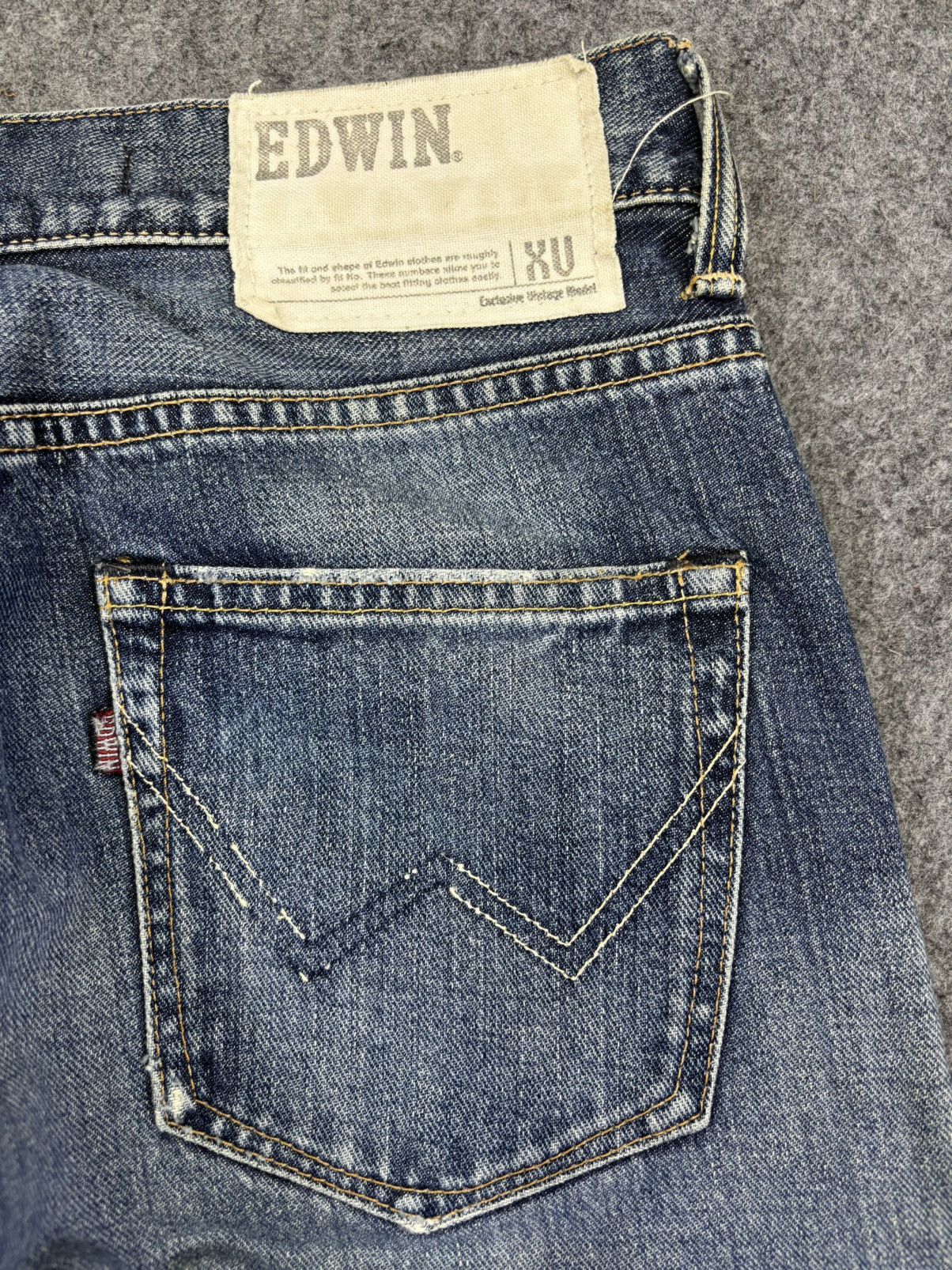 Edwin 💥Raw Fades💥Vintage Edwin Straight Cut Denim K4 Size US 31 - 9 Thumbnail