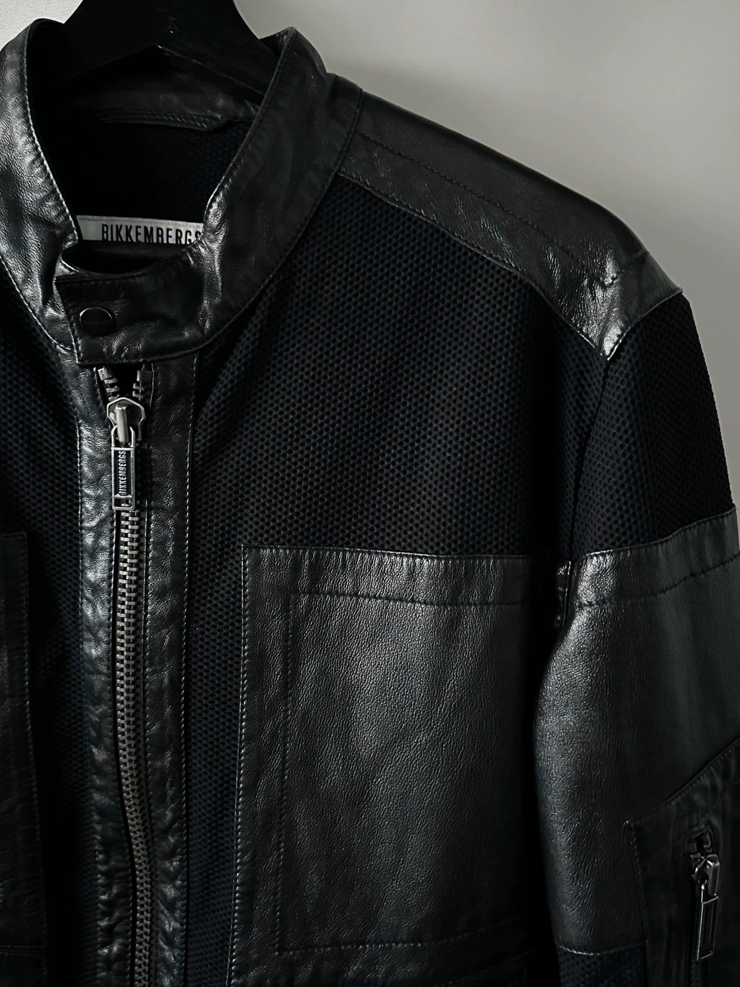 Dirk Bikkembergs Dirk Bikkembergs irregular-panel leather jacket Size US L / EU 52-54 / 3 - 5 Thumbnail
