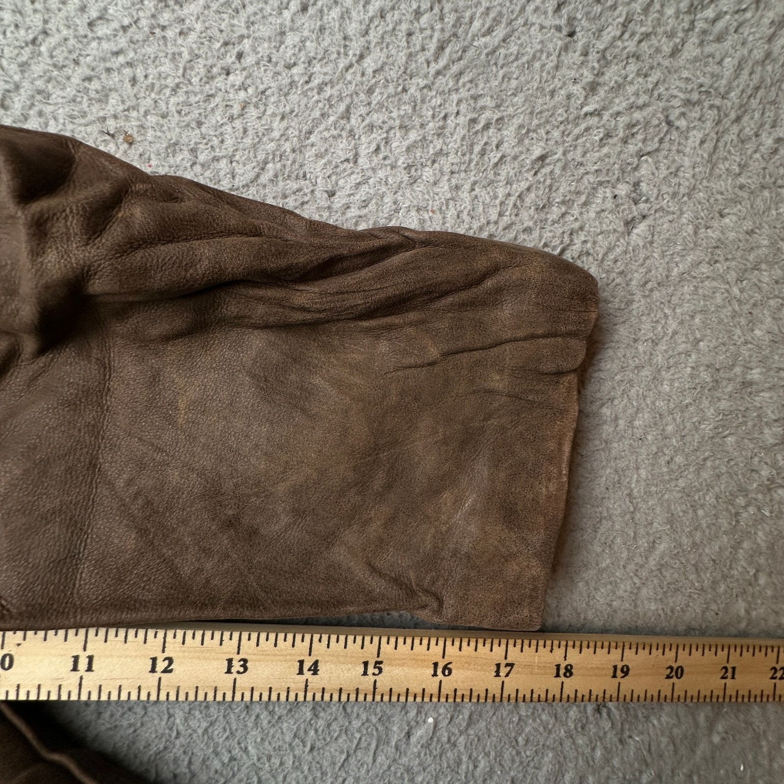 Dockers Vintage Dockers Brown Distressed Leather Coat Men XL Trench Size US XL / EU 56 / 4 - 6 Thumbnail