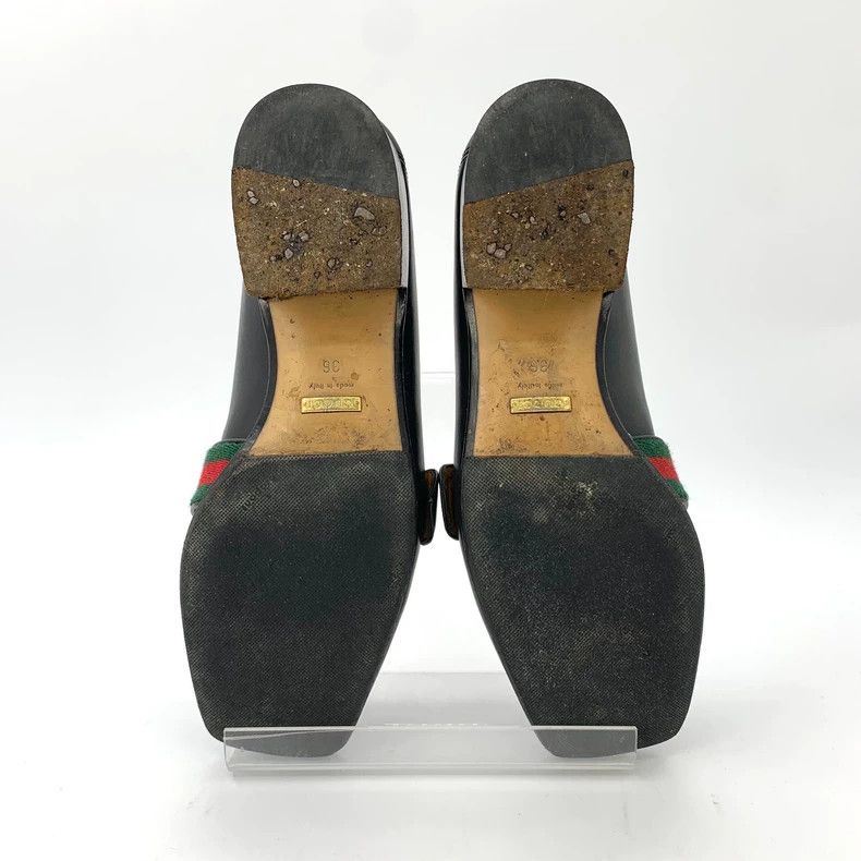 Gucci Gucci Size 36 Size 36 black double G red and green webbing Size US 5 / EU 37 - 5 Thumbnail