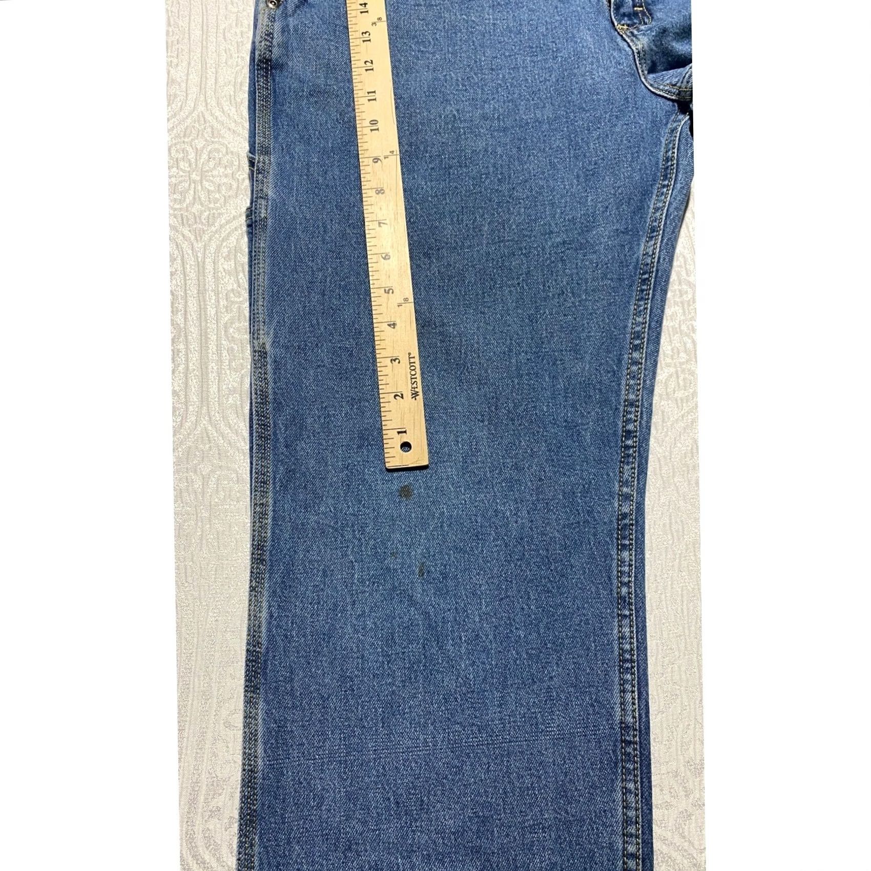 Lee Lee Workwear Carpenter Jeans Blue Denim Straight Leg 34x30 Mens Regular Stretch Pockets Boots Hammer Loop 90s Style Modern Denim Comfort Size US 34 / EU 50 - 2 Thumbnail