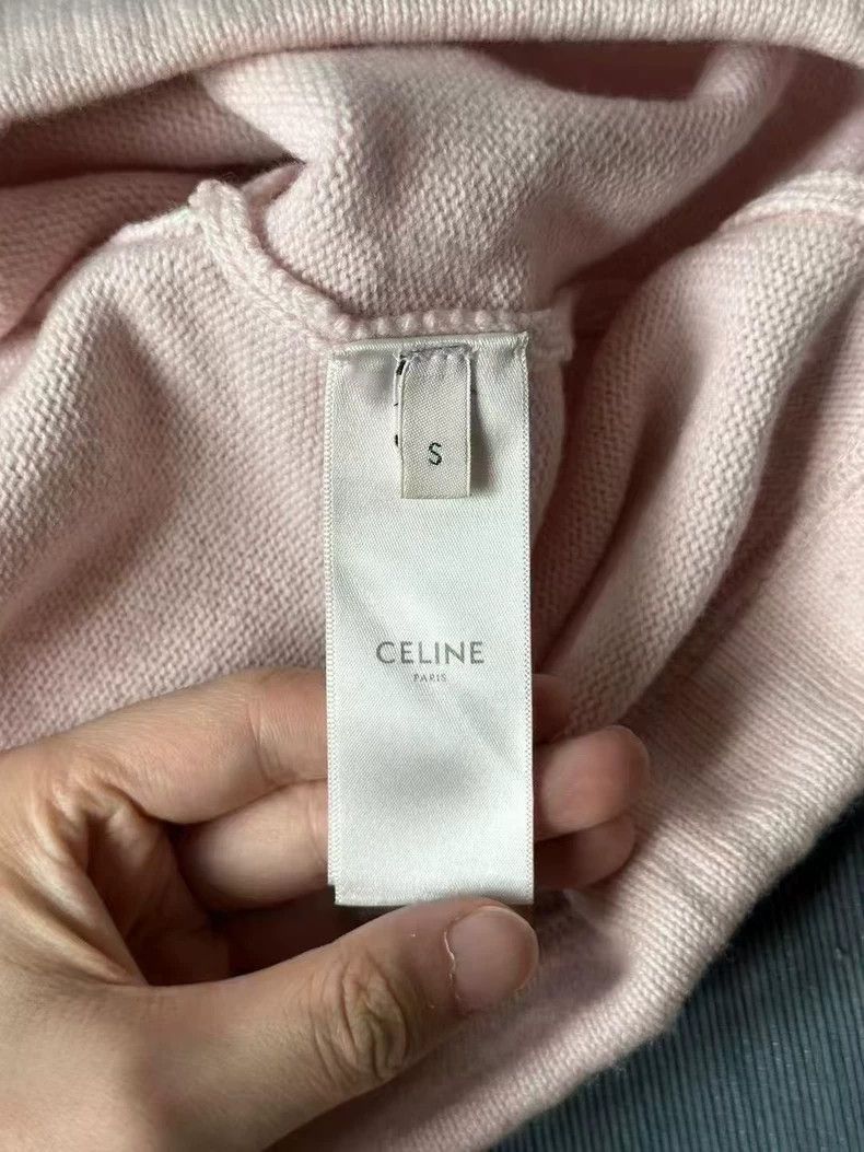 Celine Celine Pink Cashmere Letter Sweater Size US S / EU 44-46 / 1 - 3 Thumbnail