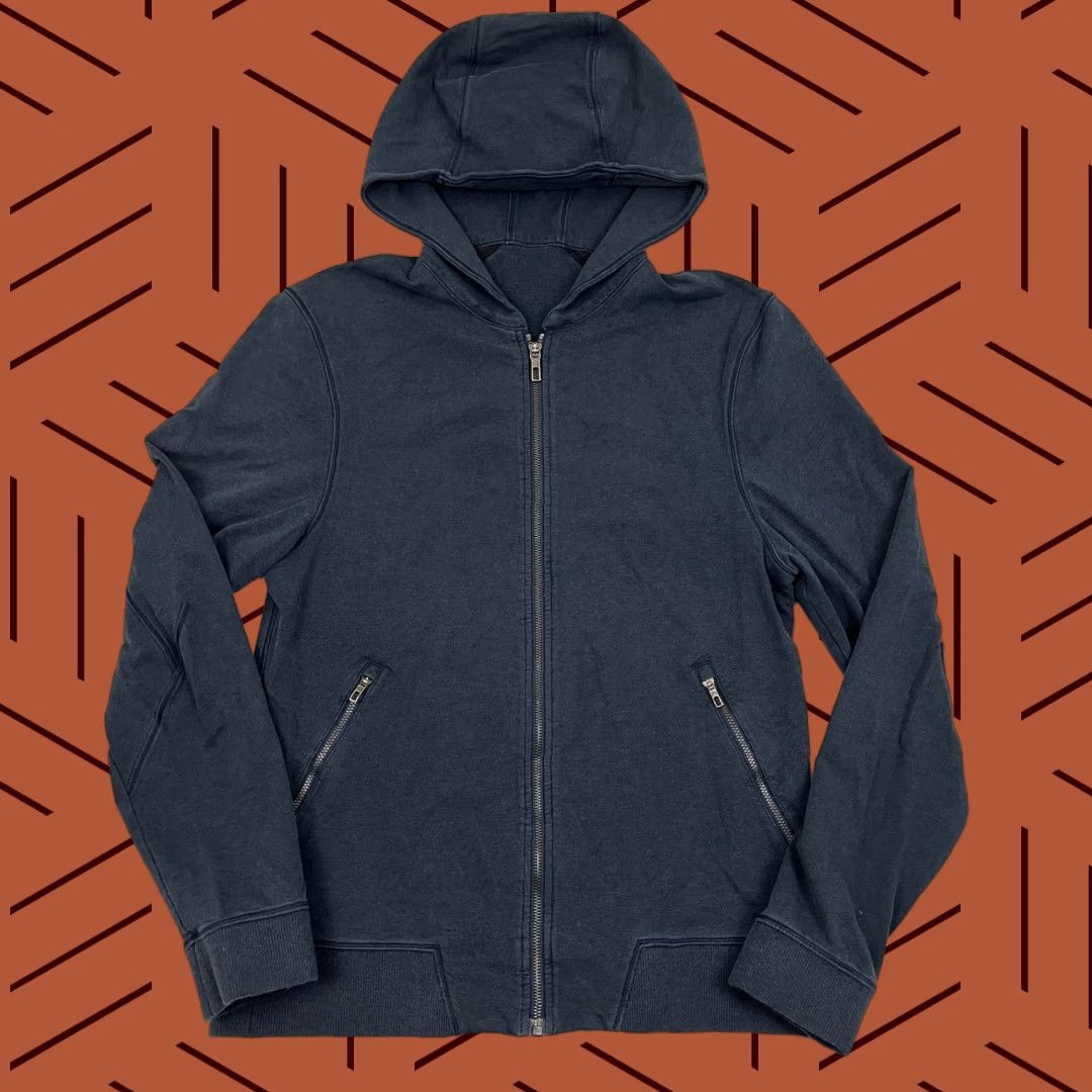 Lululemon Lululemon Cross Cut Hoodie Mens M Inkwell Blue Full Zip Active Terry Sweatshirt Size US M / EU 48-50 / 2 - 1 Thumbnail
