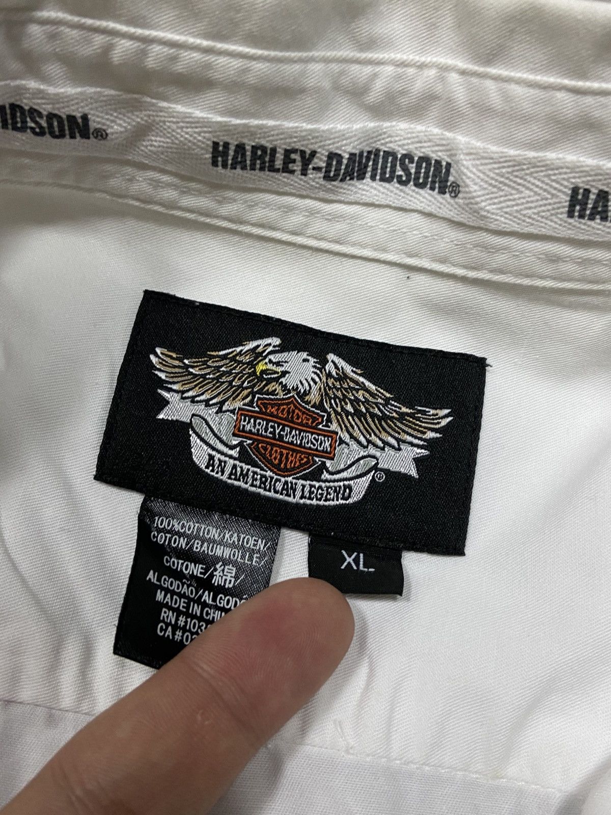 Harley Davidson Harley Davidson eagle 🦅 vintage big logo shirt buttons Size US XL / EU 56 / 4 - 5 Thumbnail