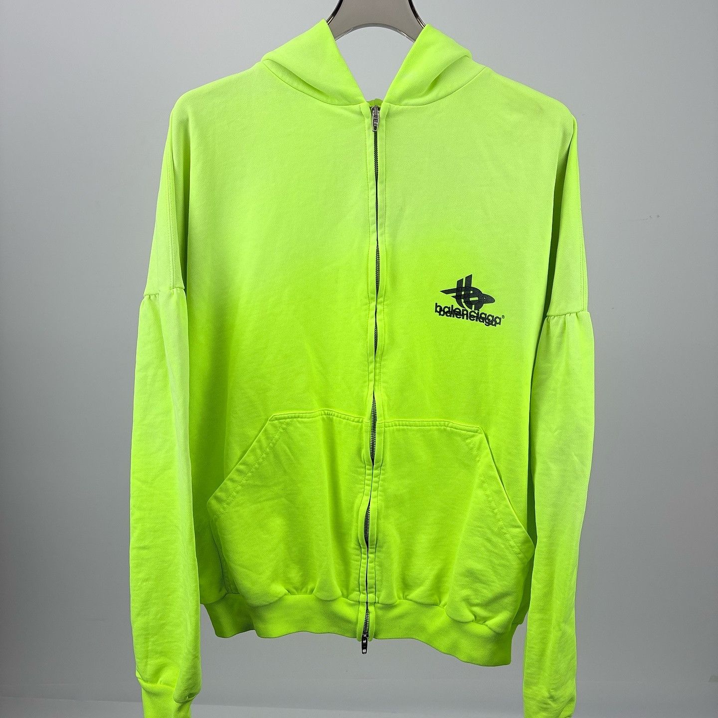 Balenciaga Balenciaga Neon Yellow Zip Up Hoodie | Grailed
