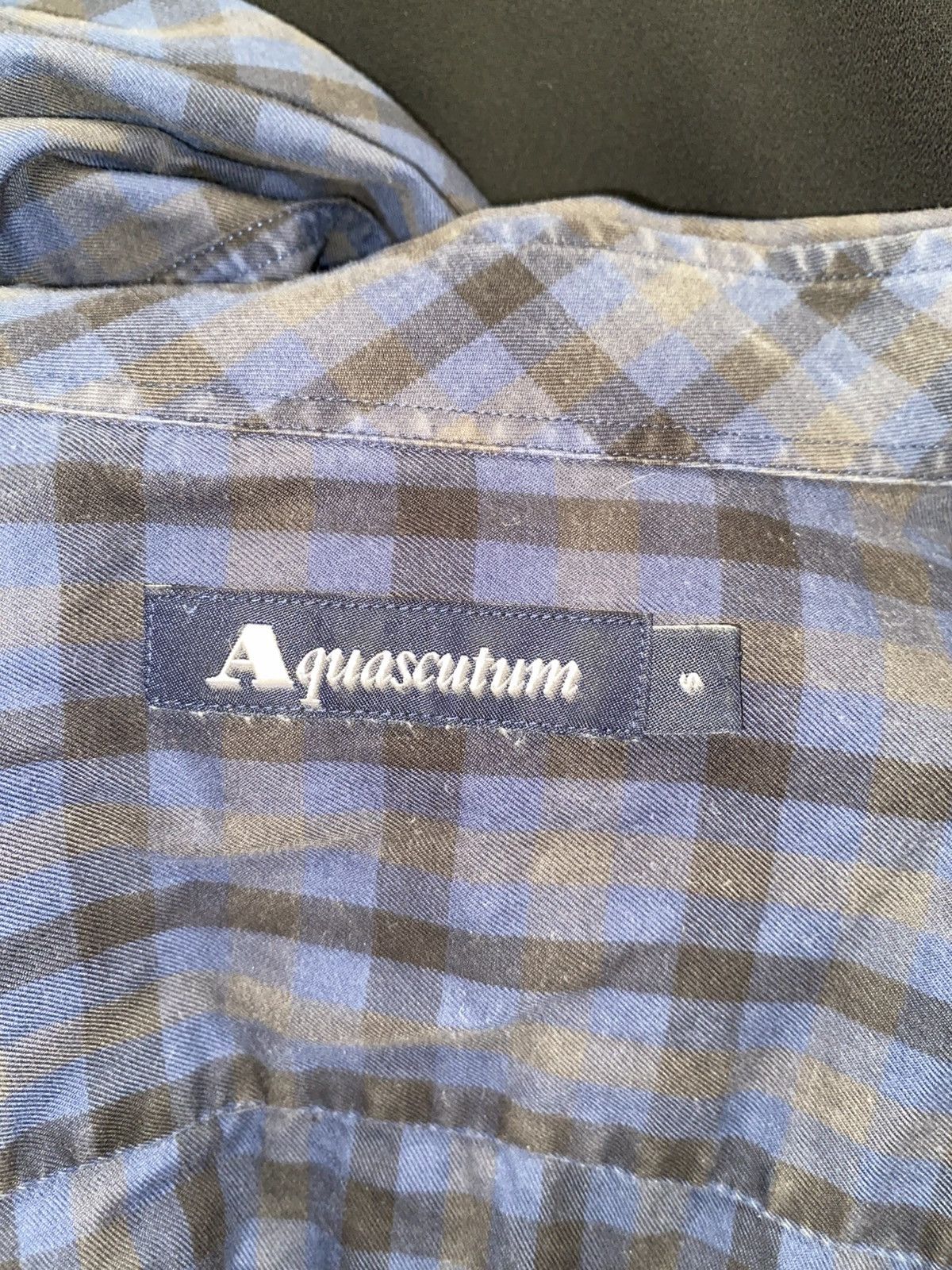 Aquascutum Aquascutum - Shirt - Checked Blue, Black & Grey - Small Size US S / EU 44-46 / 1 - 14 Thumbnail