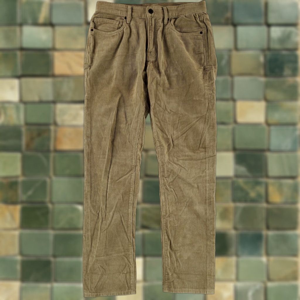 Roark Roark HWY 128 Straight Fit Corduroy Pants Brown Mens 33x32 Inseam 32 Beige Chino Mens 33 32 Actual Size US 33 - 1 Thumbnail