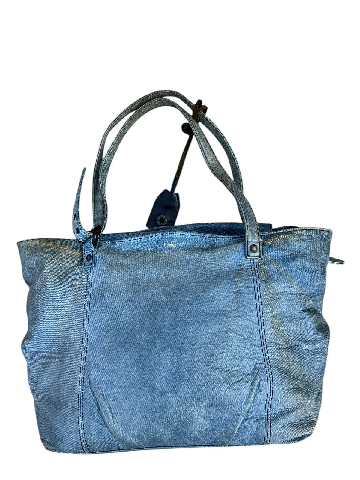Leather DECADE Japan Distress Dirty Patina Leather Bag Tote Size ONE SIZE - 5 Thumbnail