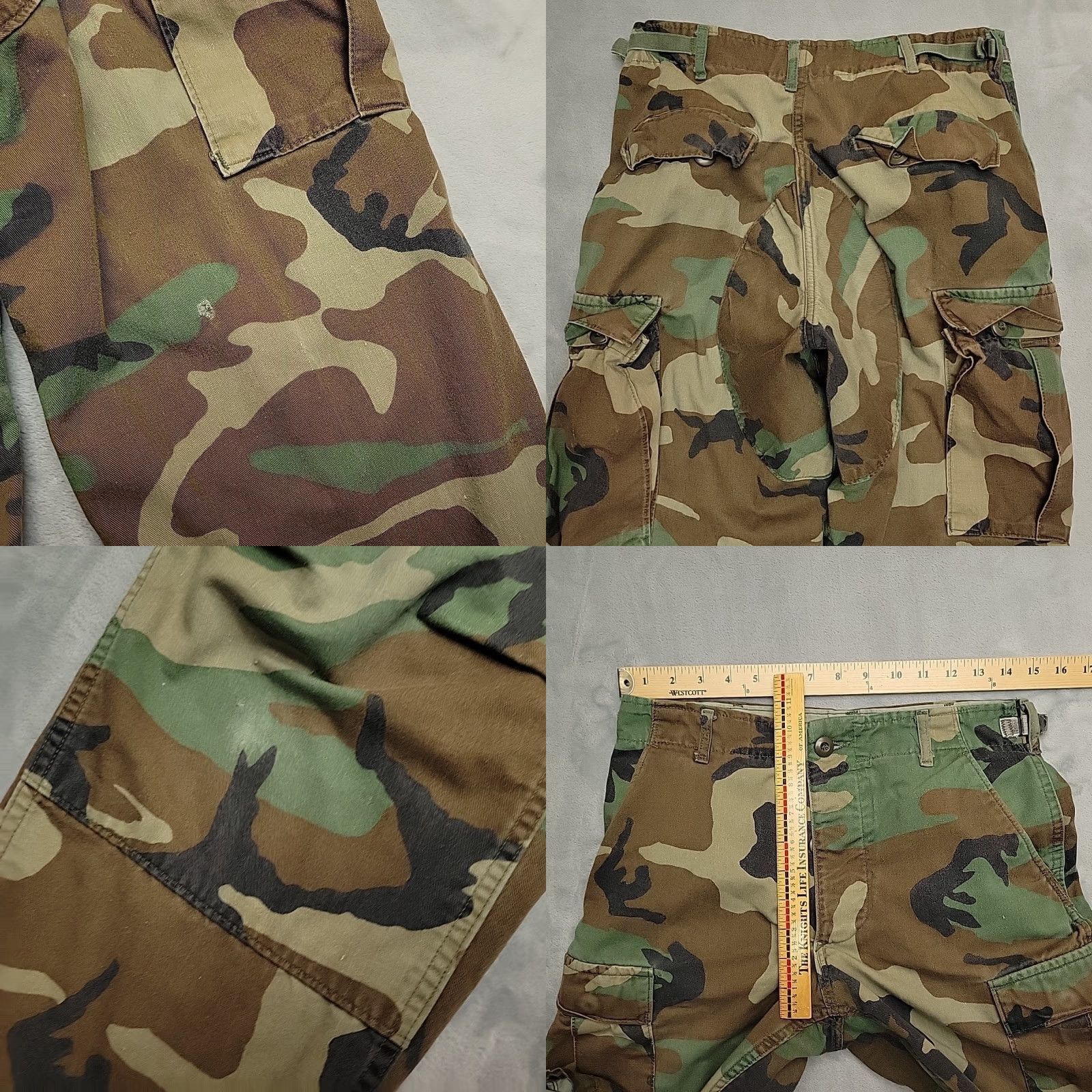 Vintage USGI Woodland Camo Pants Mens Small Short 30x29 BDU Combat Trousers 90s Grunge Size US 30 / EU 46 - 8 Thumbnail