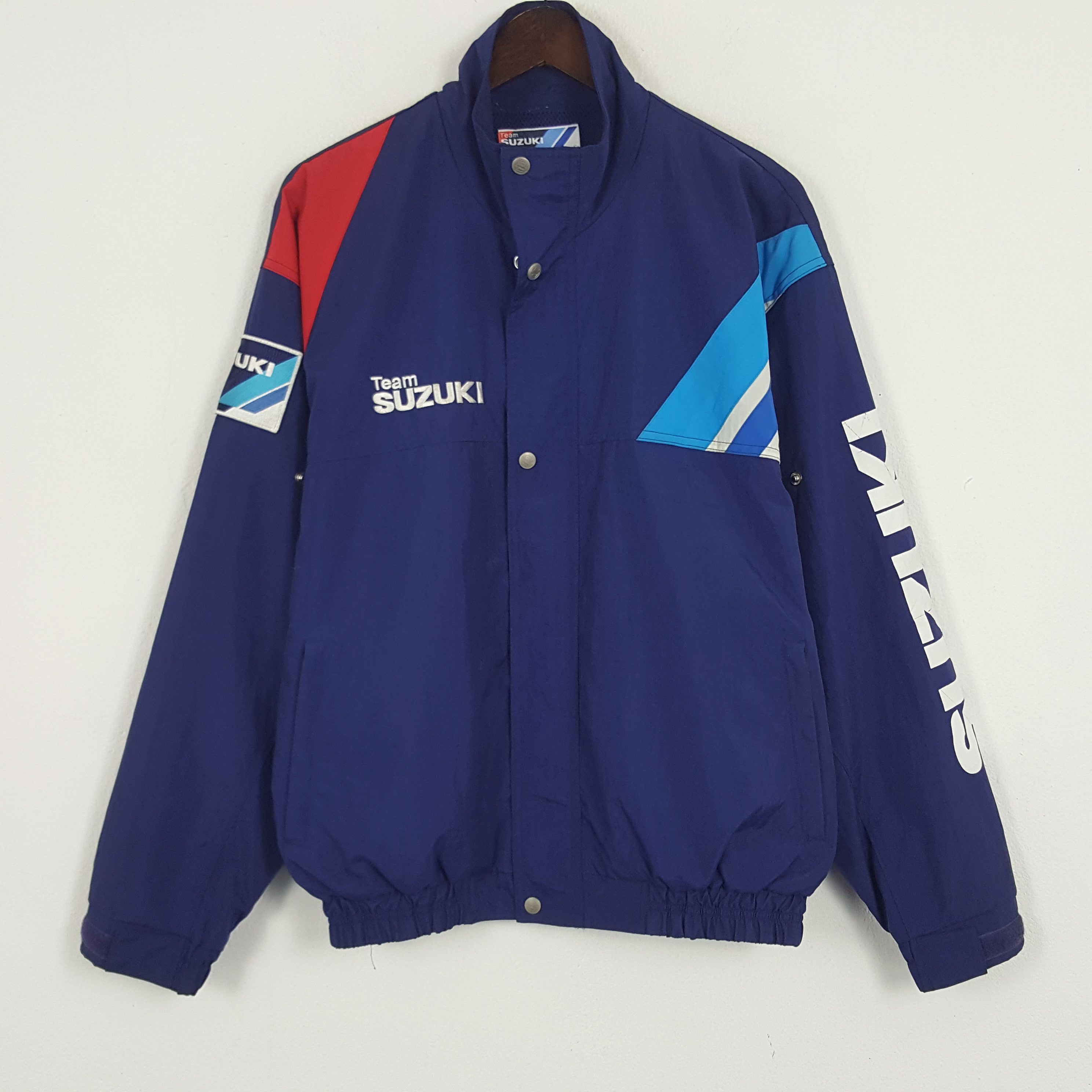 Vintage Vintage Team Suzuki Sport Racing Windbreaker Jacket Size US L / EU 52-54 / 3 - 3 Thumbnail