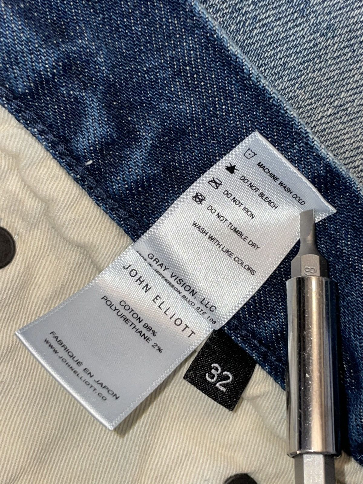 John Elliott John Elliot Thrashed Denim Blue Size 32 Size US 32 / EU 48 - 7 Thumbnail