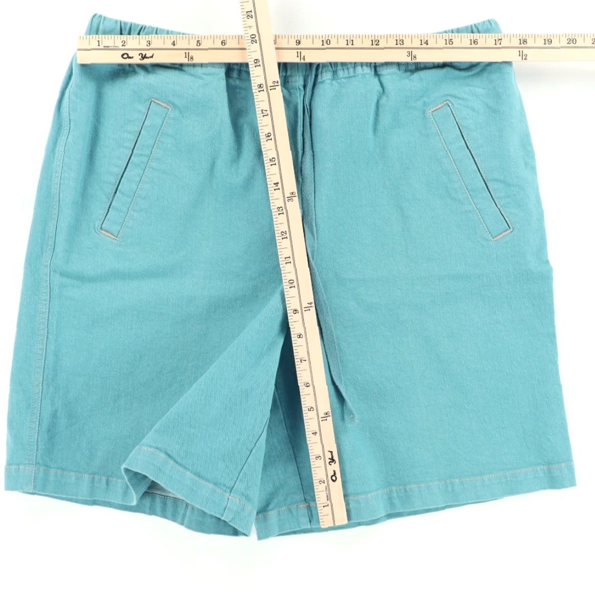 Orvis Orvis Stretch Elastic Waist Cotton Canvas Chino Shorts Green Men's L Size US 33 - 3 Thumbnail