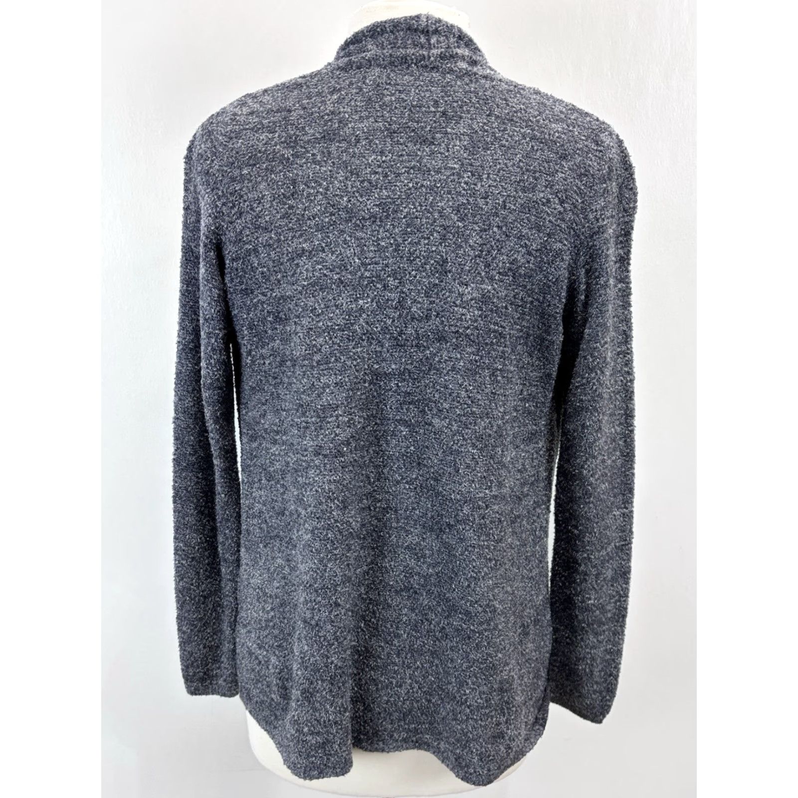Vintage Barefoot Dreams Cardigan Women L Gray/Blue Cozy Lite Island Wrap Dream Sweater Womens Size L / US 10 / IT 46 - 3 Thumbnail