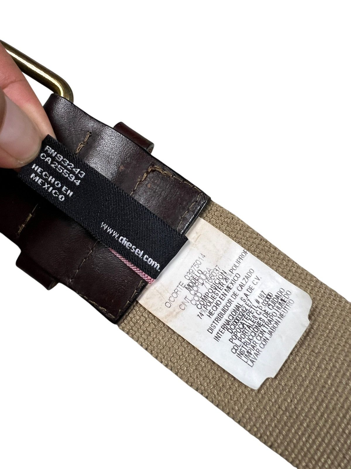 Diesel × Diesel Black Gold 2000s Diesel Military Belt Size 30 - 7 Thumbnail