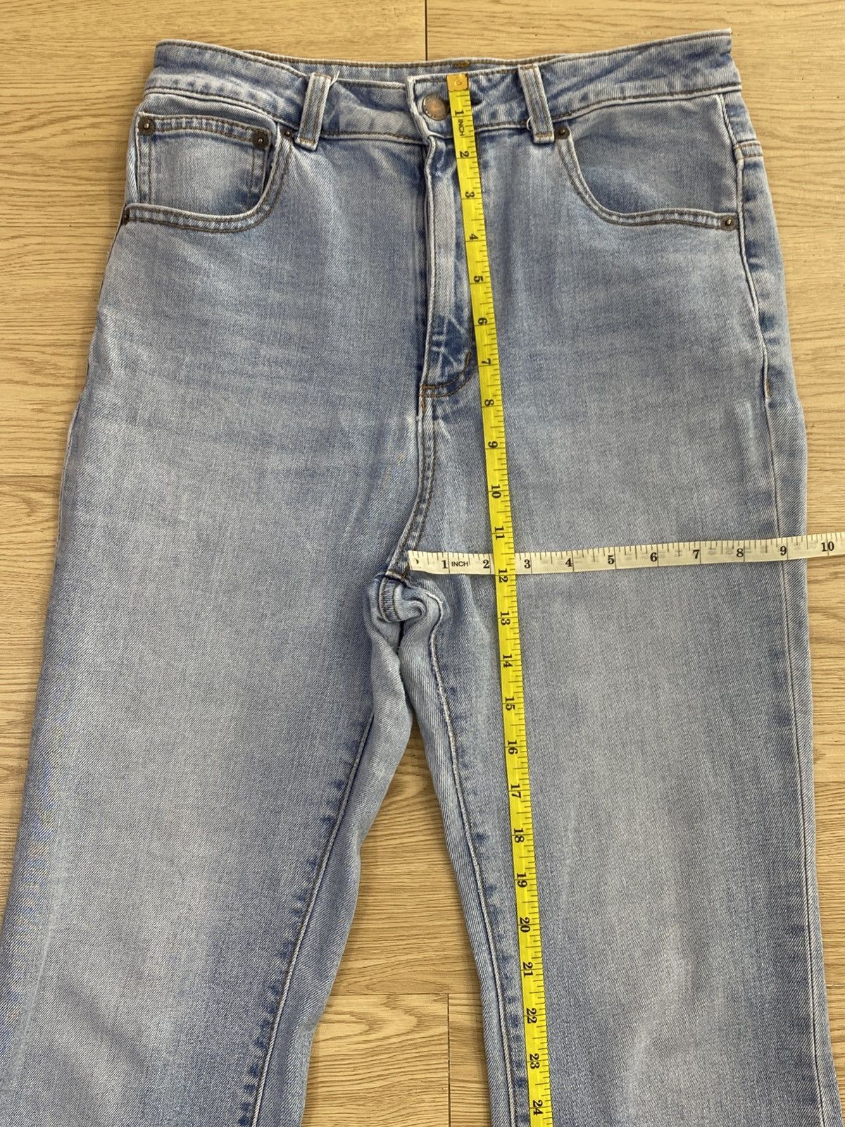 GU GU Japanese Brand Blue Faded Style Flare Jeans Size US 29 - 13 Thumbnail