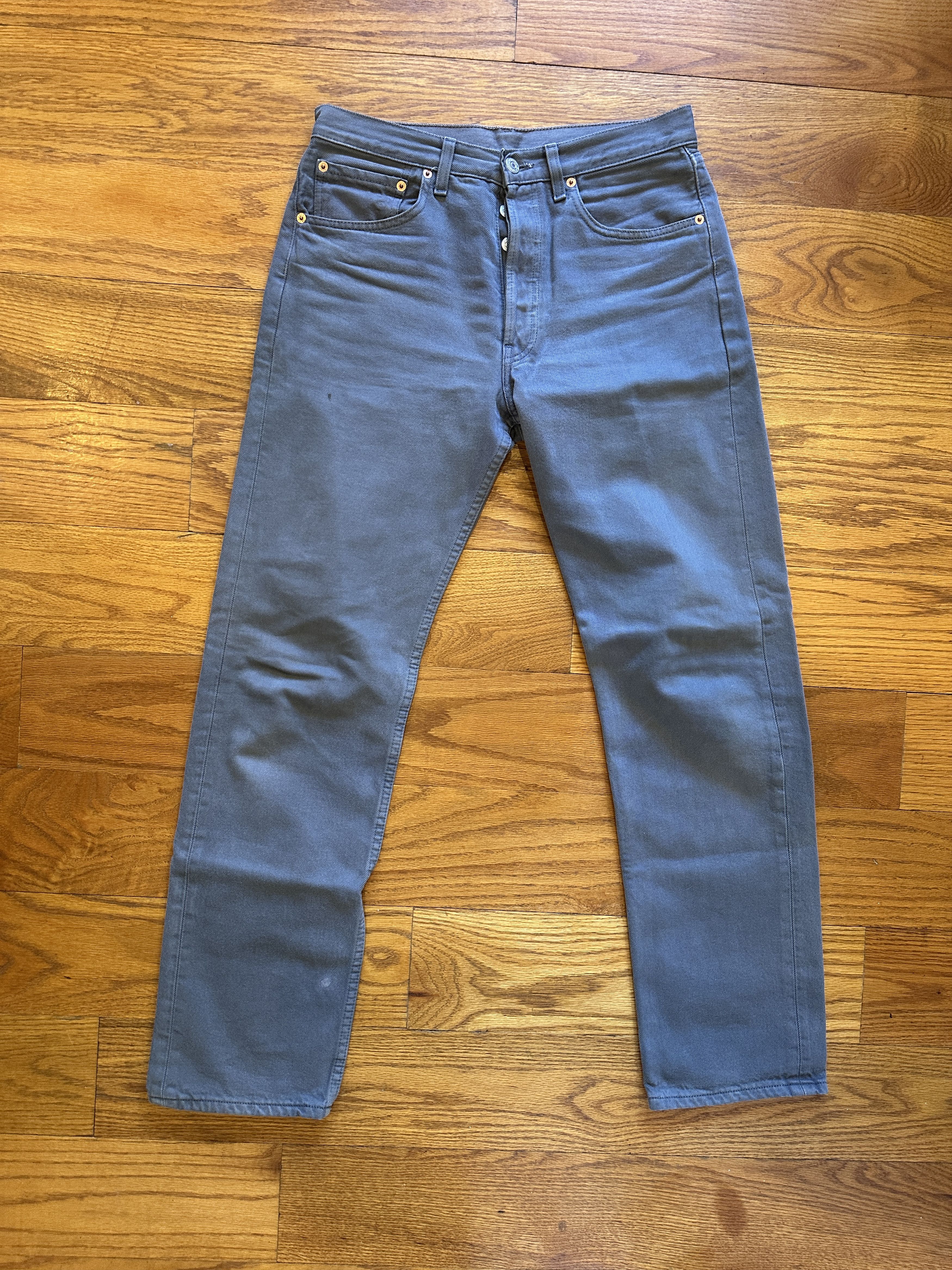 Levi's Vintage Levi's 501 Grey Denim 90s Size US 30 / EU 46 - 1 Thumbnail