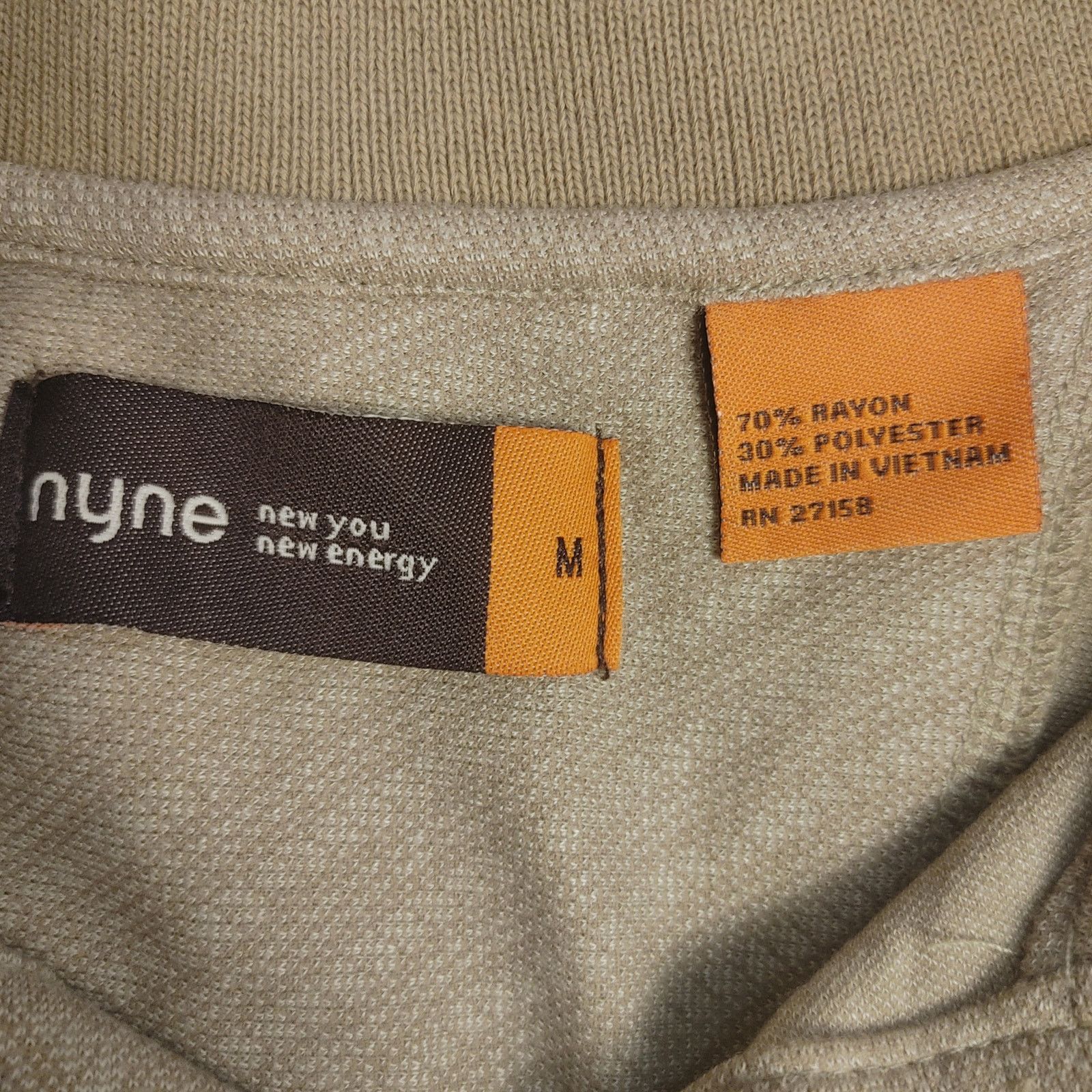 Other NYNE Men's M Beige 3/4 Button Short Sleeve Polo T-Shirt Size US M / EU 48-50 / 2 - 3 Thumbnail