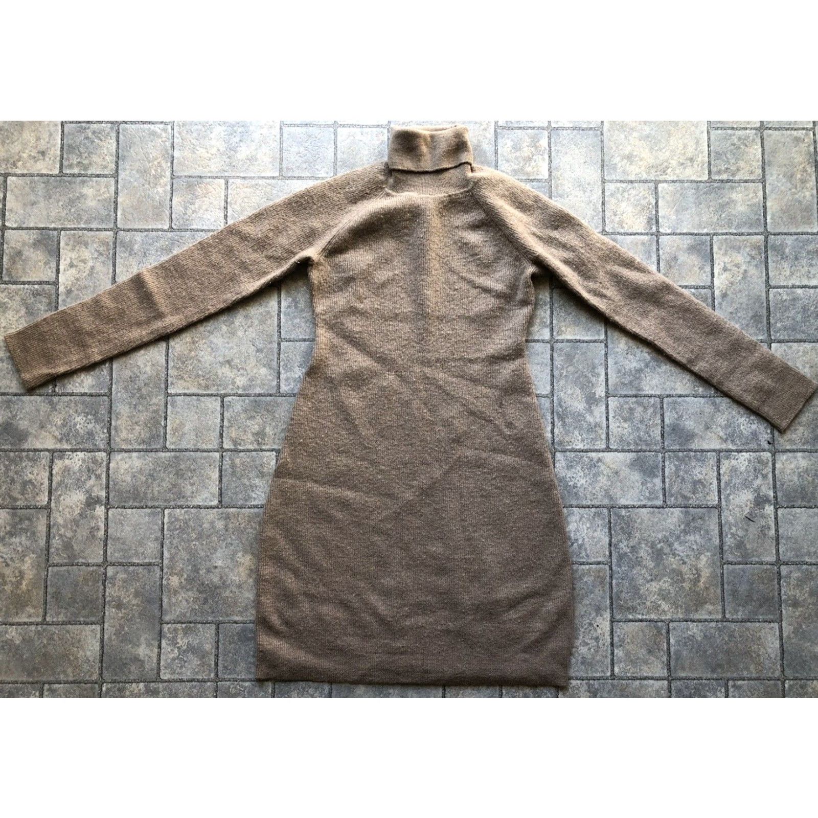 Vintage Garnet Hill 100% Merino Wool Women’s Turtleneck Sweater Pullover XS Brown Shirt Womens Classic Designer Hipster Nerd Preppy 90s? Size XS / US 0-2 / IT 36-38 - 2 Thumbnail