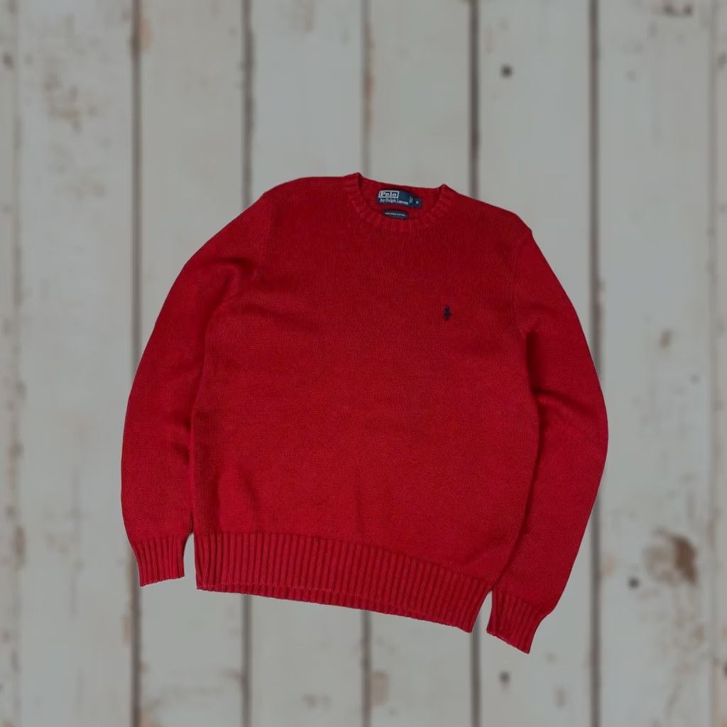 Polo Ralph Lauren VINTAGE Polo Ralph Lauren Sweater 90s USA Men Size S Red Knit Size US S / EU 44-46 / 1 - 1 Thumbnail
