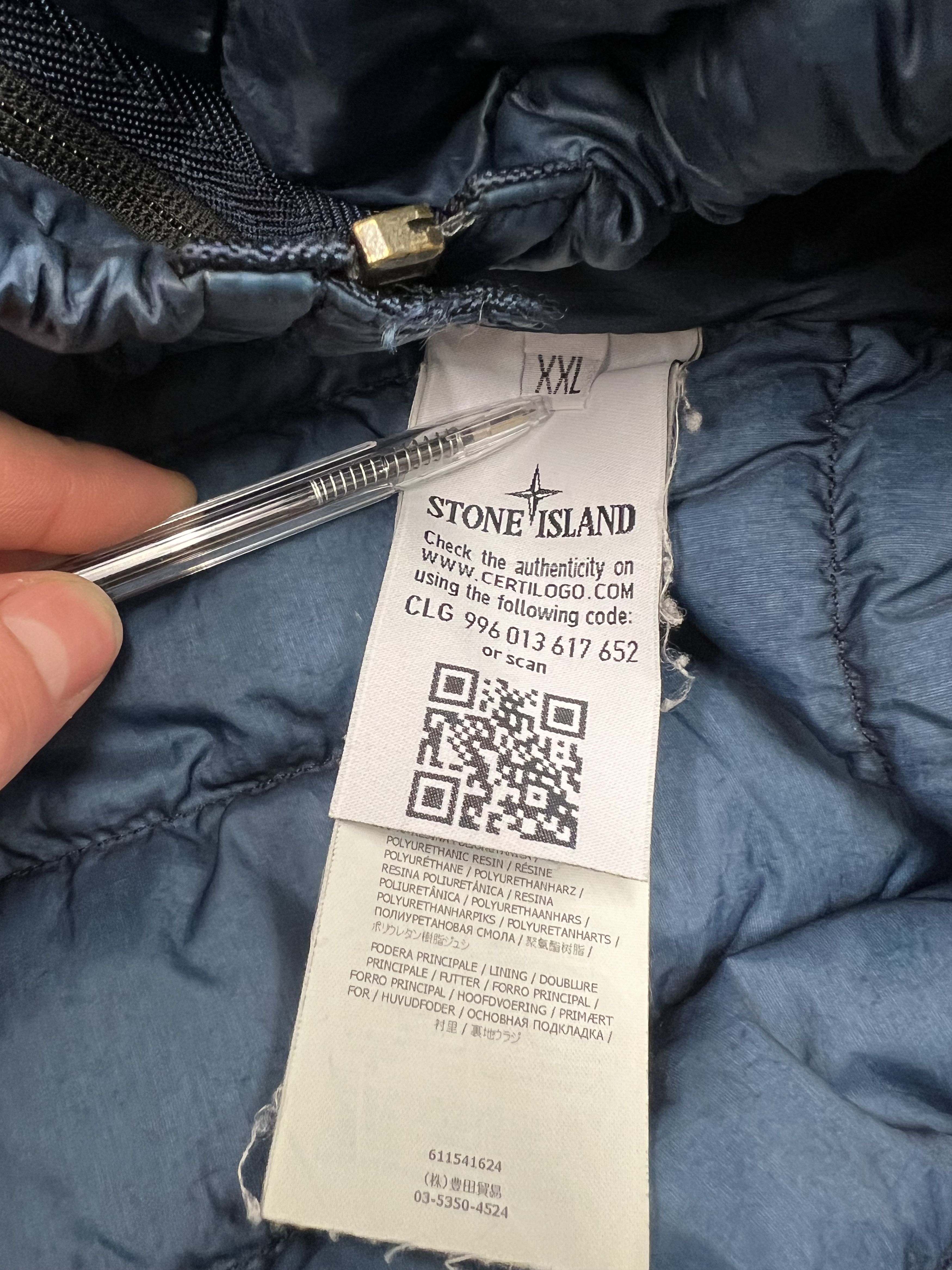 Stone Island Stone Island Garment Dyed Down Jacket Size US XXL / EU 58 / 5 - 5 Thumbnail