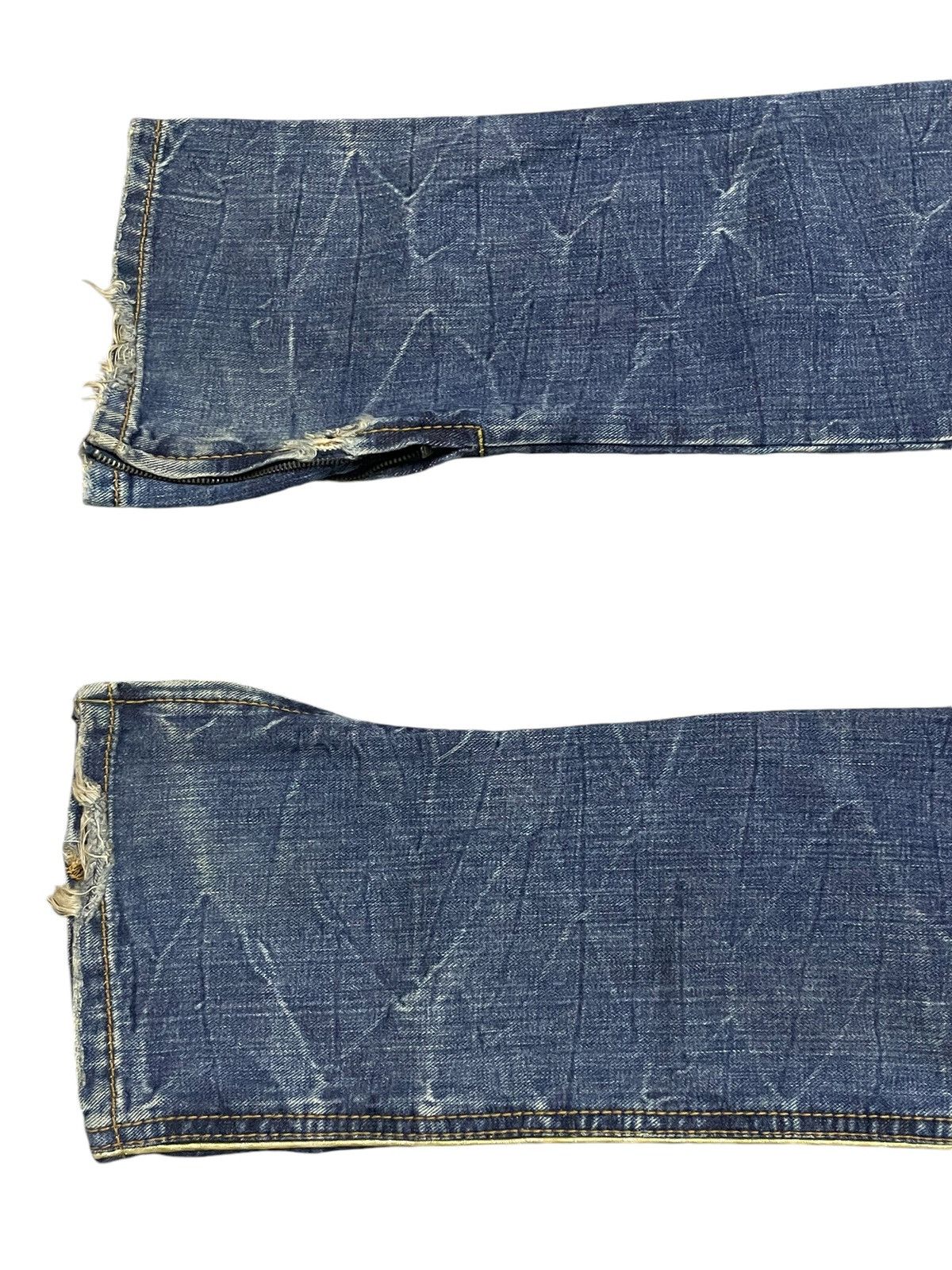 GOSTAR DE FUGA × Shellac × semanticdesign Pinball japan Studded Distressed Honeycomb Flared Jeans Size US 32 / EU 48 - 13 Thumbnail
