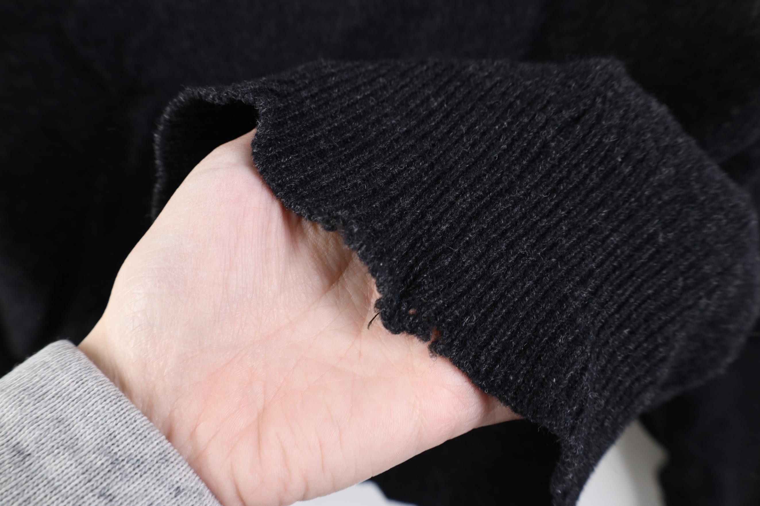 Vintage Vintage 90s Streetwear Blank Lambswool Knit Sweater Gray Size US L / EU 52-54 / 3 - 8 Thumbnail