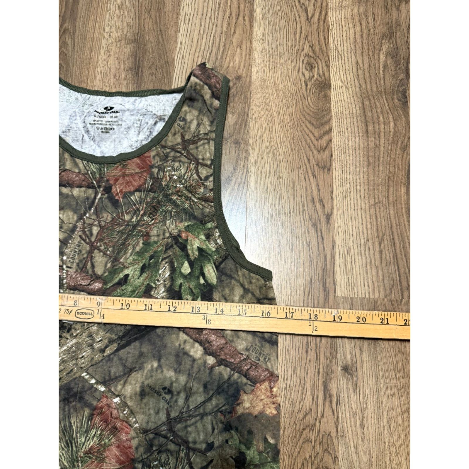 Vintage Mossy Oak Tank Top Men's XL Camouflage Outdoor Green Brown Shirt (Mossy Oak) Size US XL / EU 56 / 4 - 4 Thumbnail