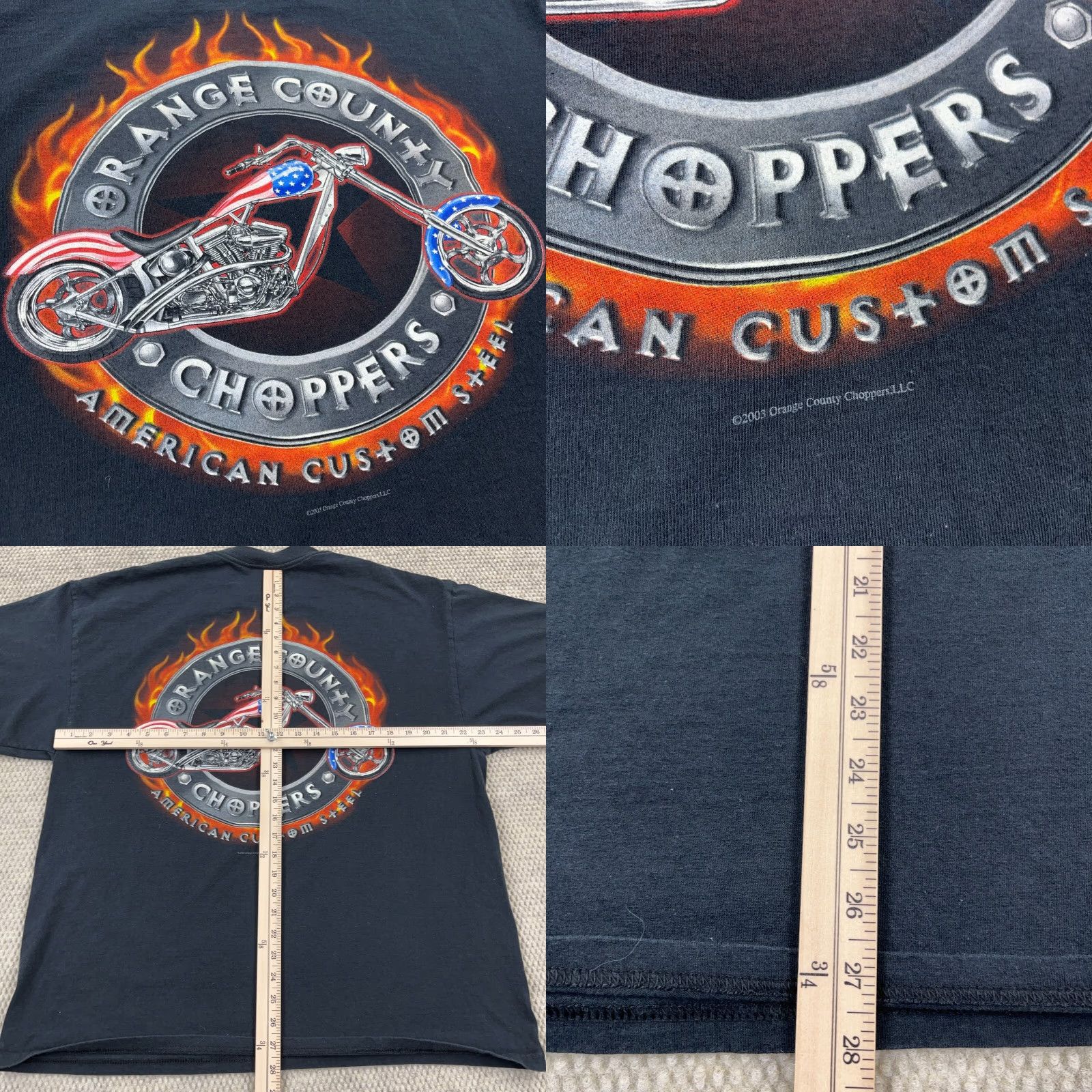 Vintage VINTAGE Orange County Choppers Shirt Men 2XL Black OCC Y2K Fire Flame Faded Logo Graphic Print Crew Neck Short Sleeve Jersey Cotton Tee T-Shirt Size US XXL / EU 58 / 5 - 8 Thumbnail