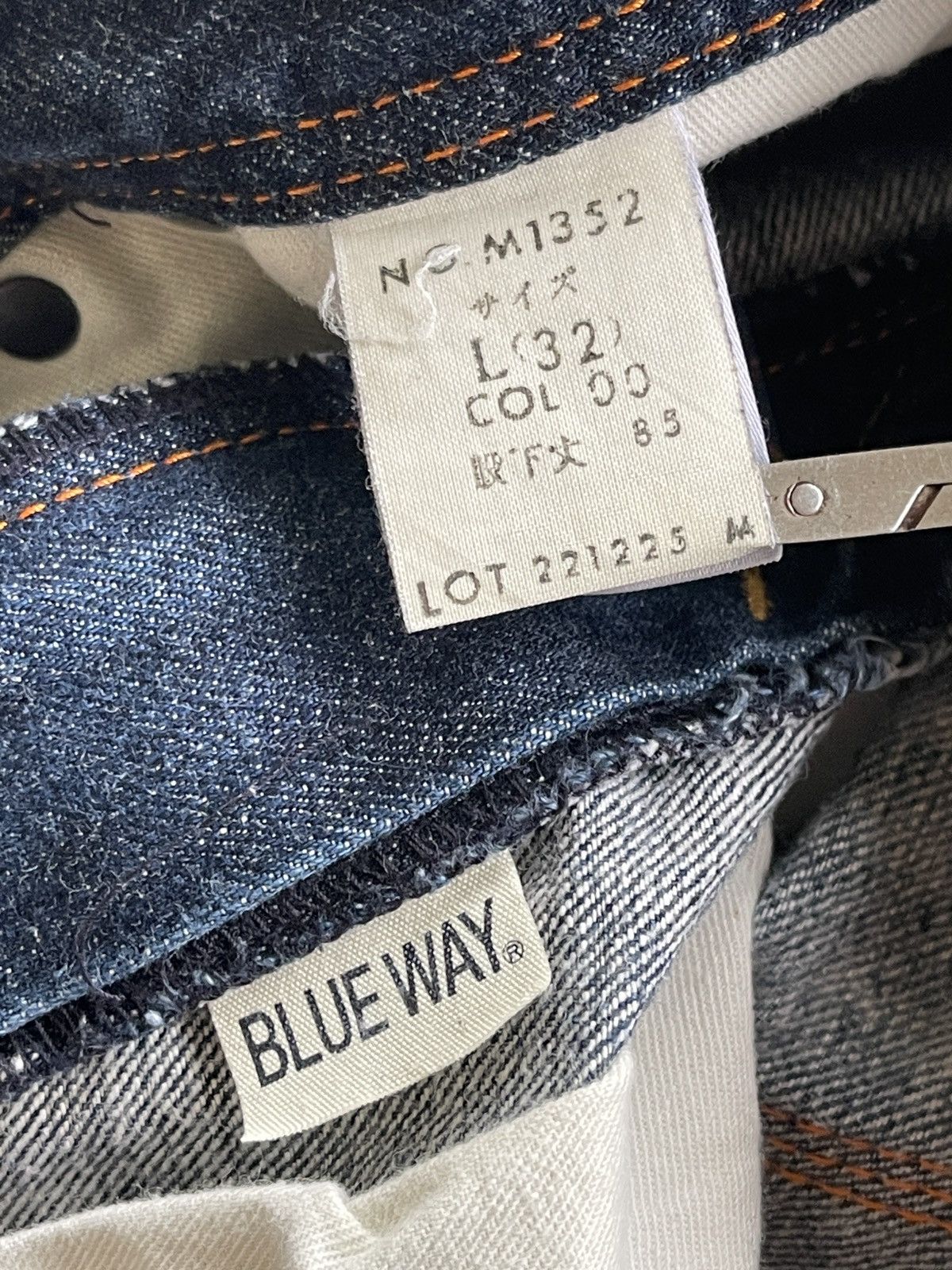 Japanese Brand Vintage Blue Way Distressed Flare Denim Jeans Size US 33 - 14 Thumbnail