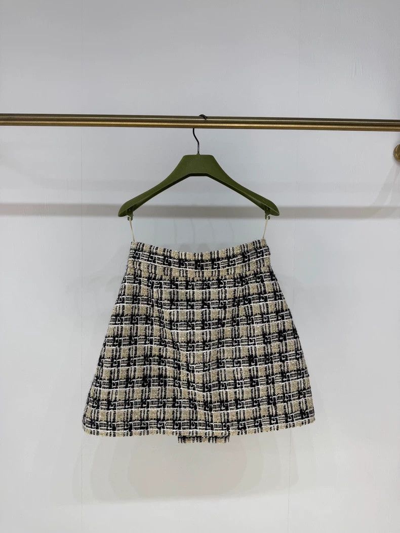 Gucci Gucci Checkered ALine Skirt with Buttons-2506 Size 39" - 2 Thumbnail